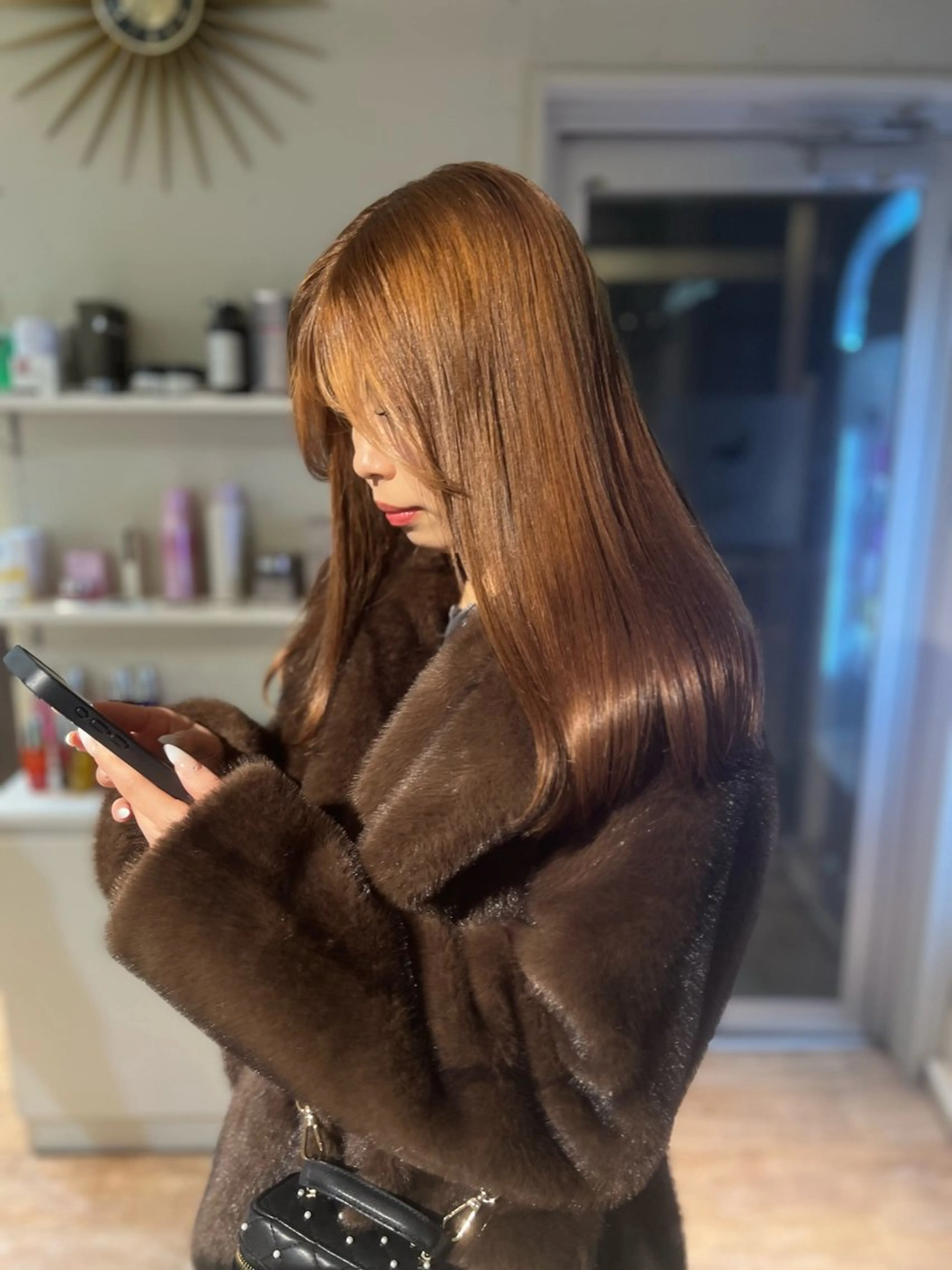 セミロング ヘアカラー Kakui Yuikaのヘアスタイル