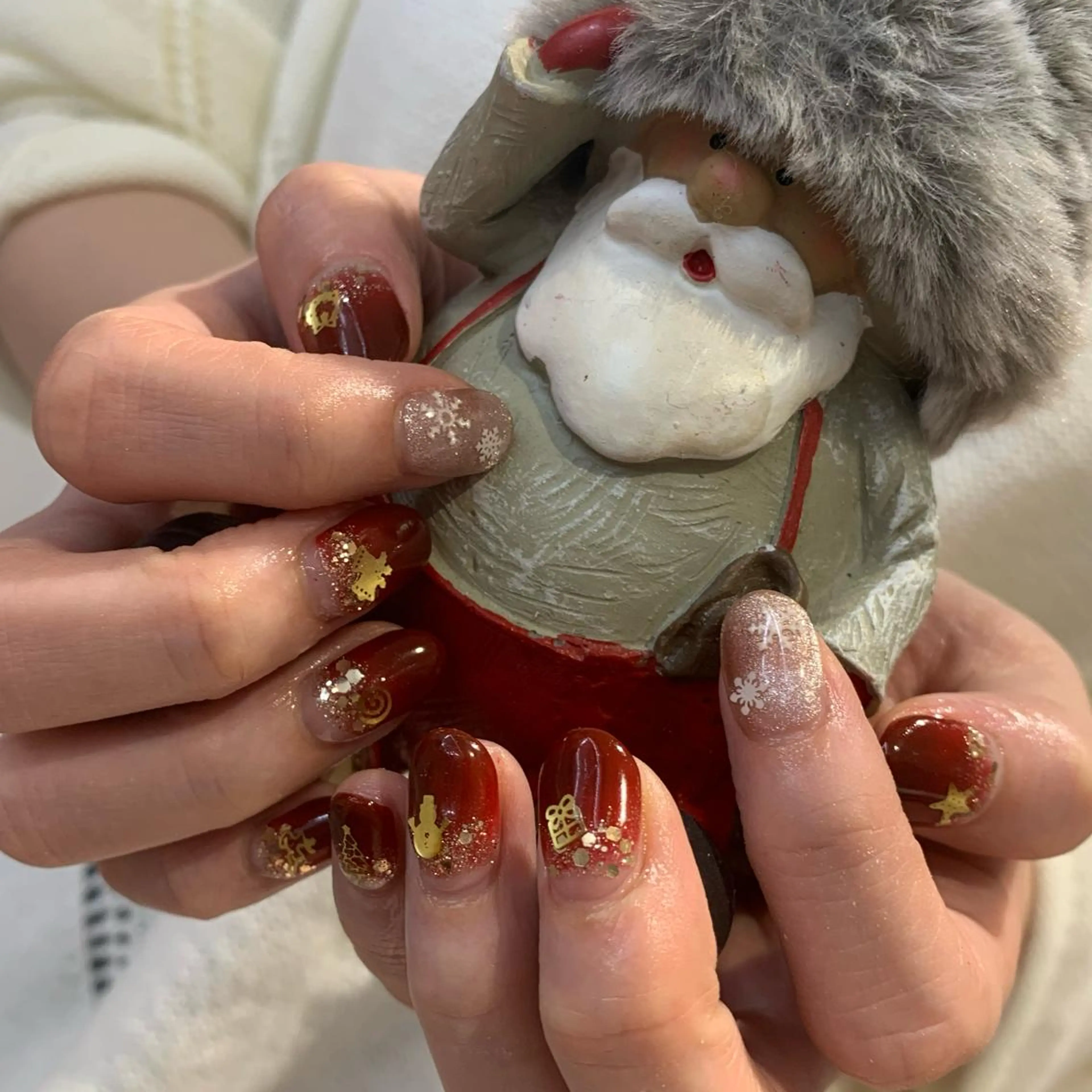 ネイル 冬ネイル クリスマス マキノ ユイのネイルデザイン