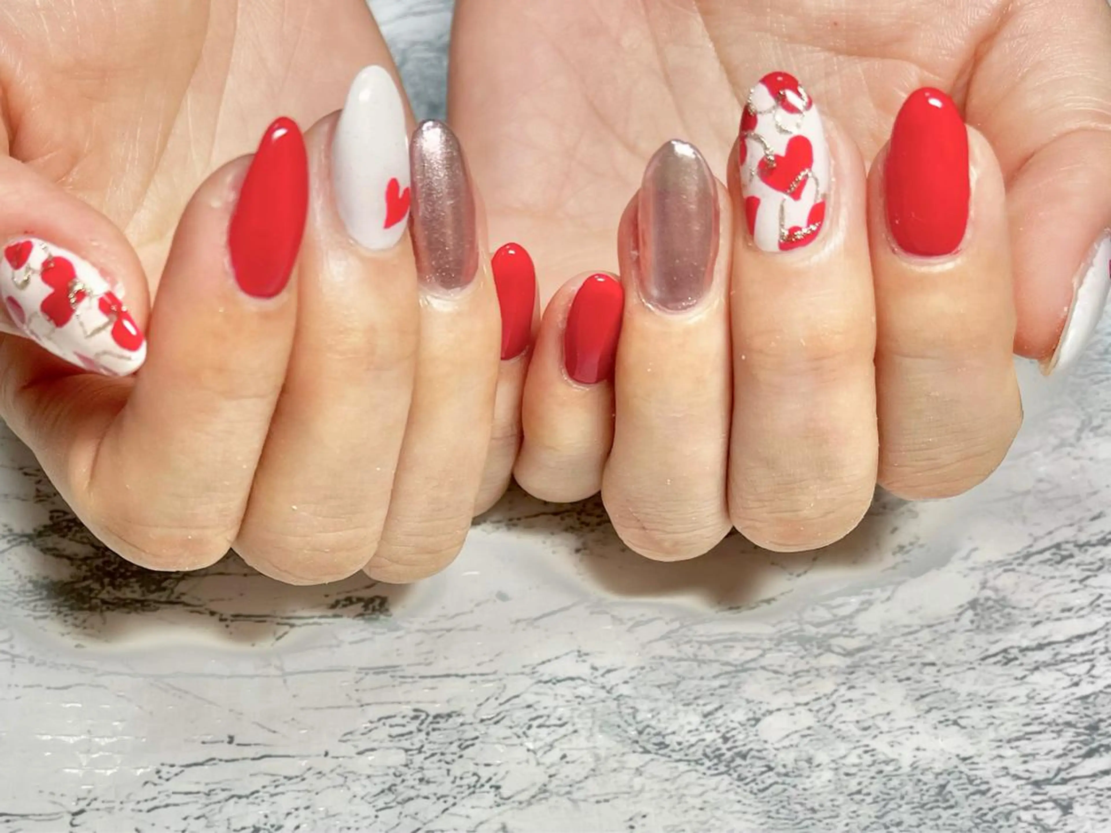 ネイル フットネイル ハート ニュアンスネイル シンプルネイル 春ネイル nail fufla ♡yamane♡のネイルデザイン