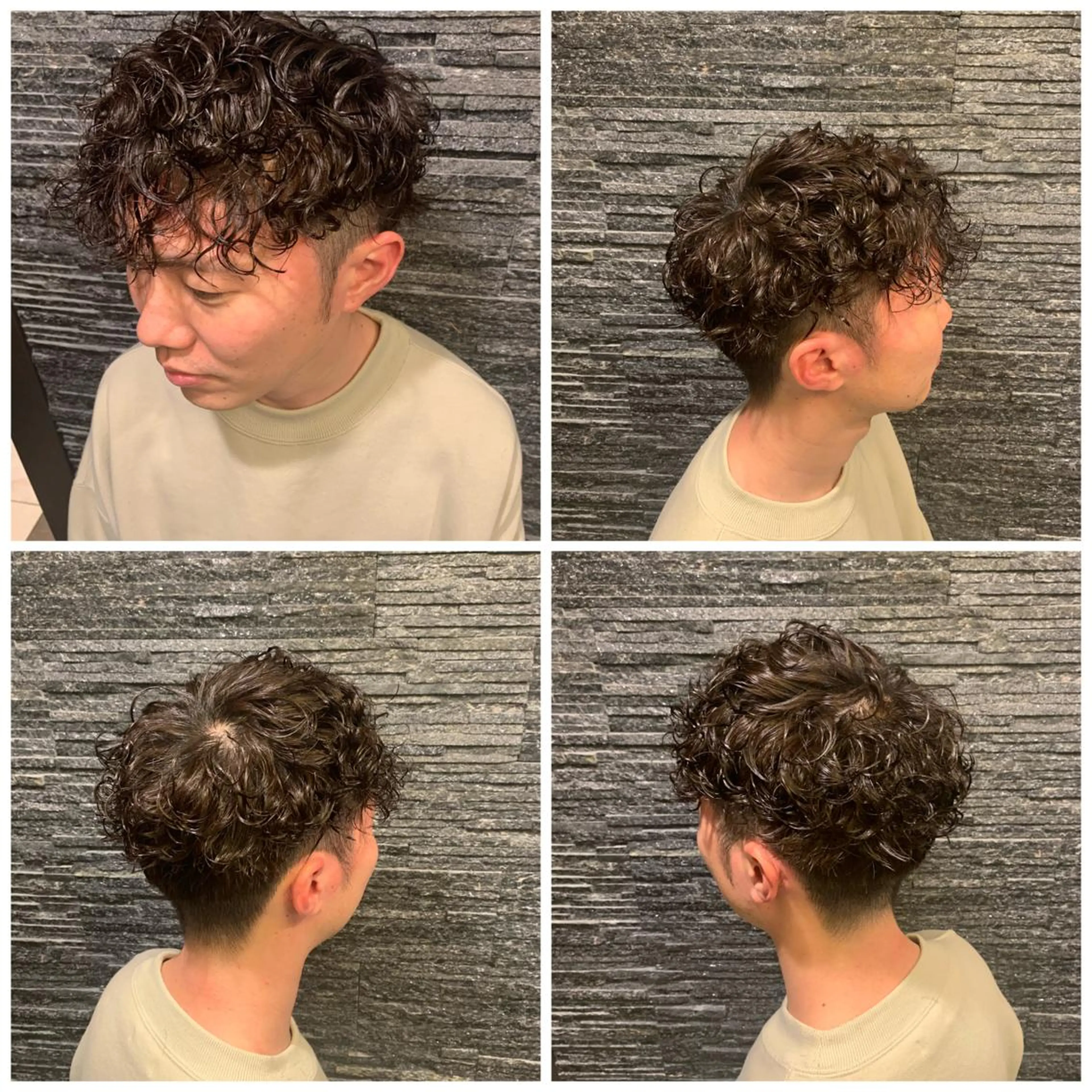 ショート パーマ メンズ メンズパーマ カット パーマ 高橋 大輔のヘアスタイル