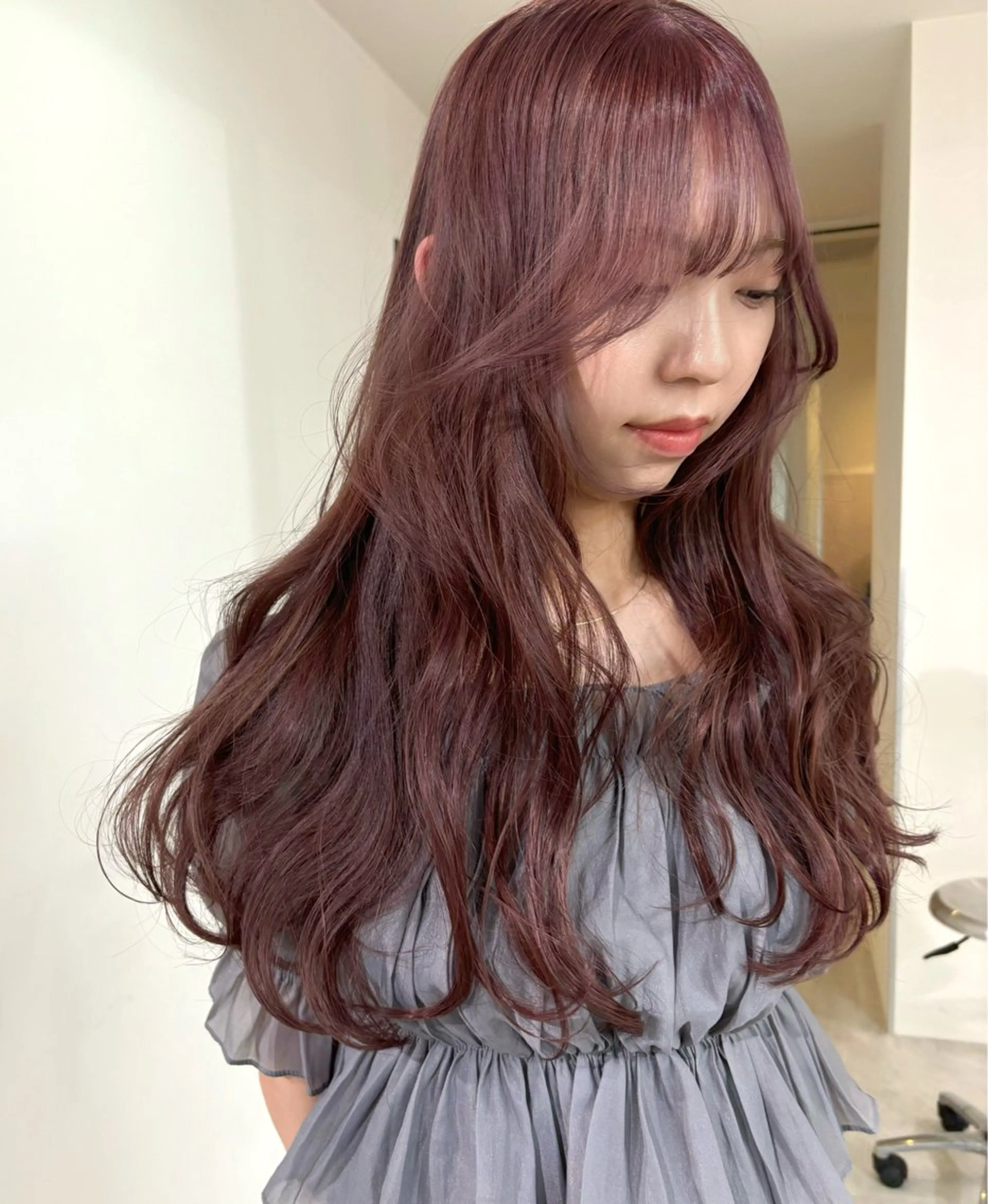 ロング カラー ブリーチ 透明感カラー ダブルカラー ブリーチなしカラー ヘアカラー mizuki/ピンク ベージュ.レイヤーのヘアスタイル