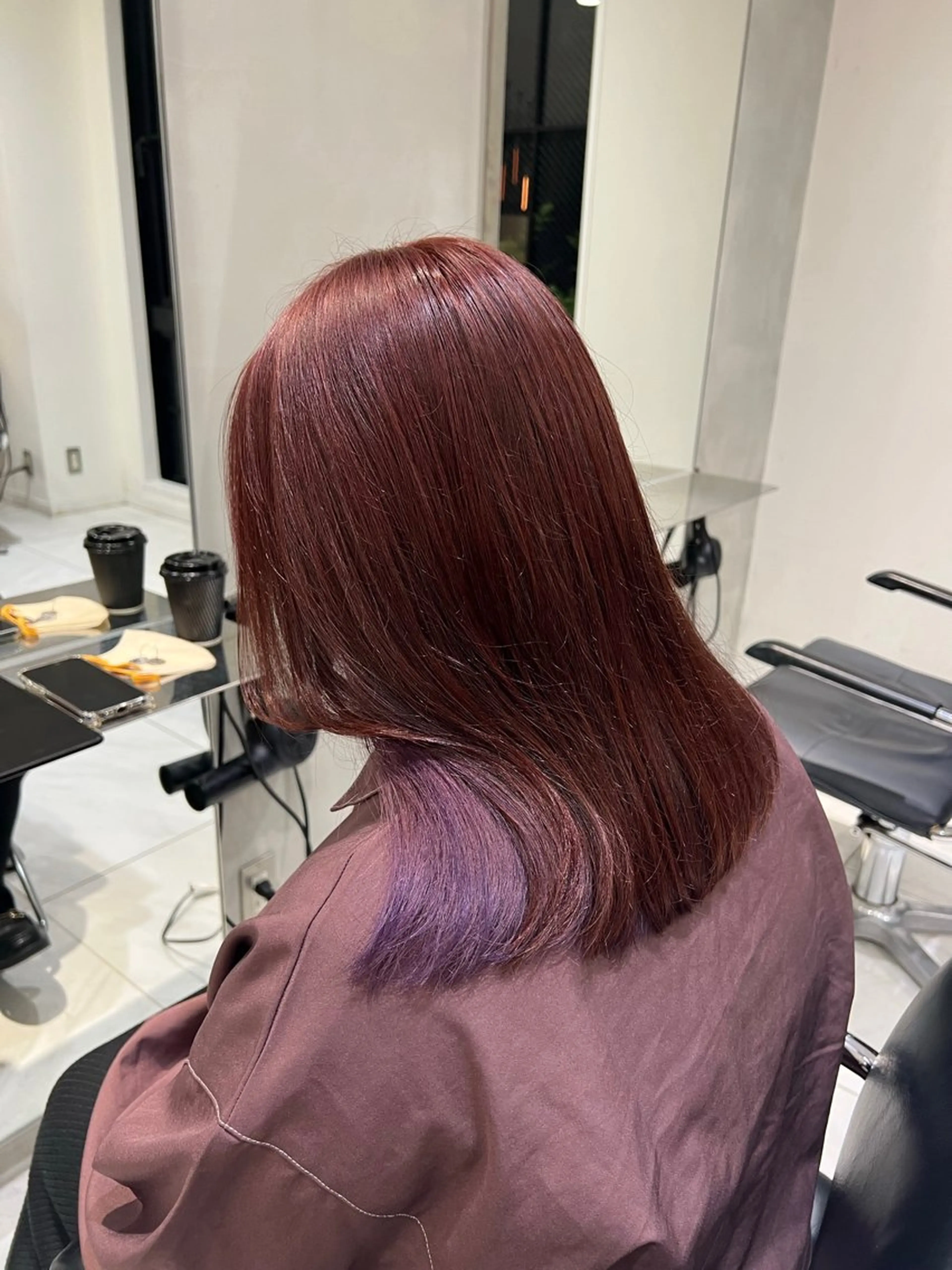 ミディアム ヘアカラー トリートメント ヘッドスパ ブリーチ/ブラウン 🤎MIREのヘアスタイル