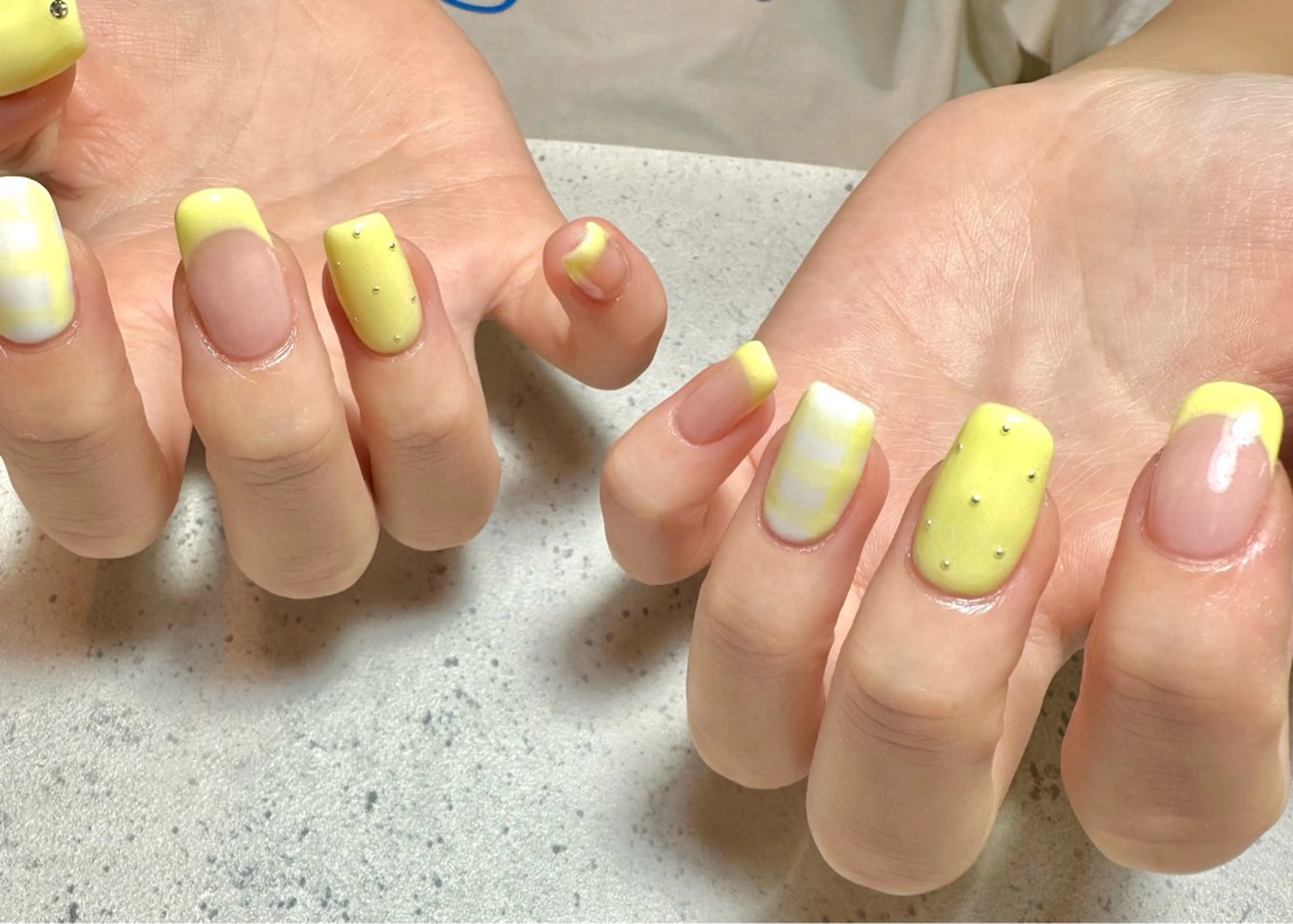 ネイル ドット フレンチネイル ハンドネイル GéRanium Harukaのネイルデザイン