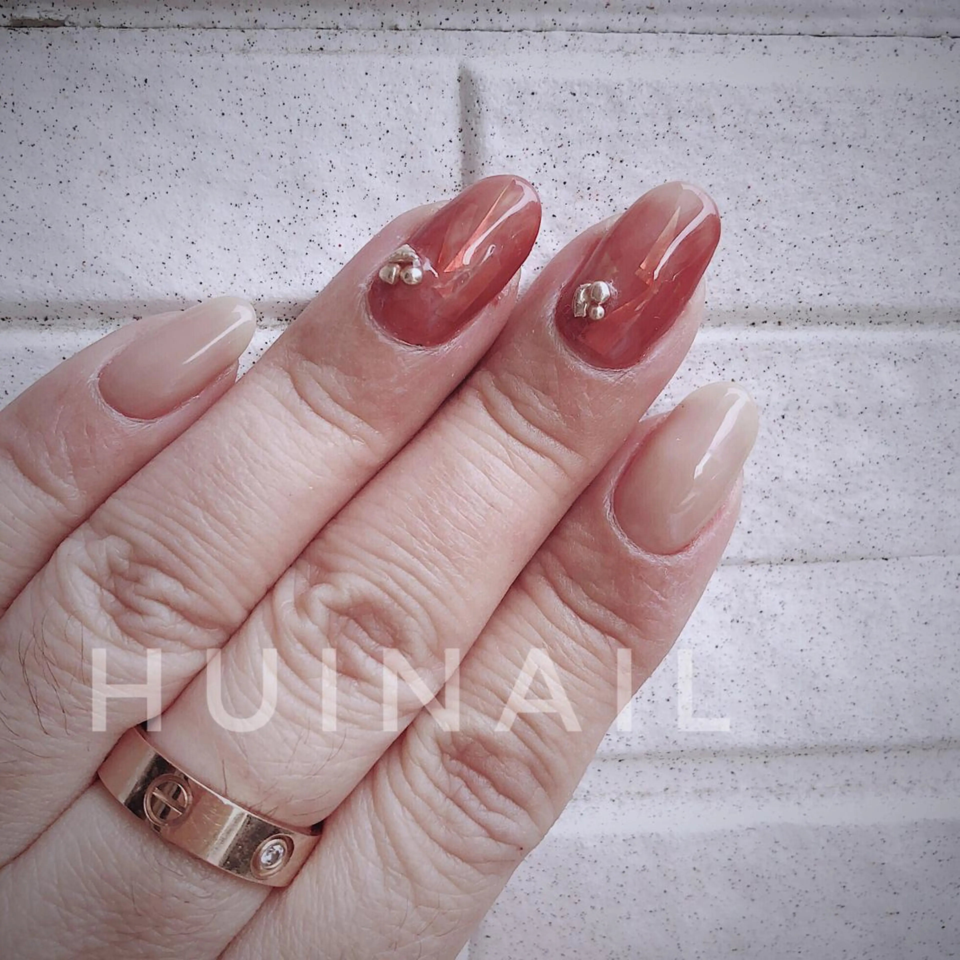 ミディアム めぐみのネイルサロン スタッフ練習のネイルデザイン