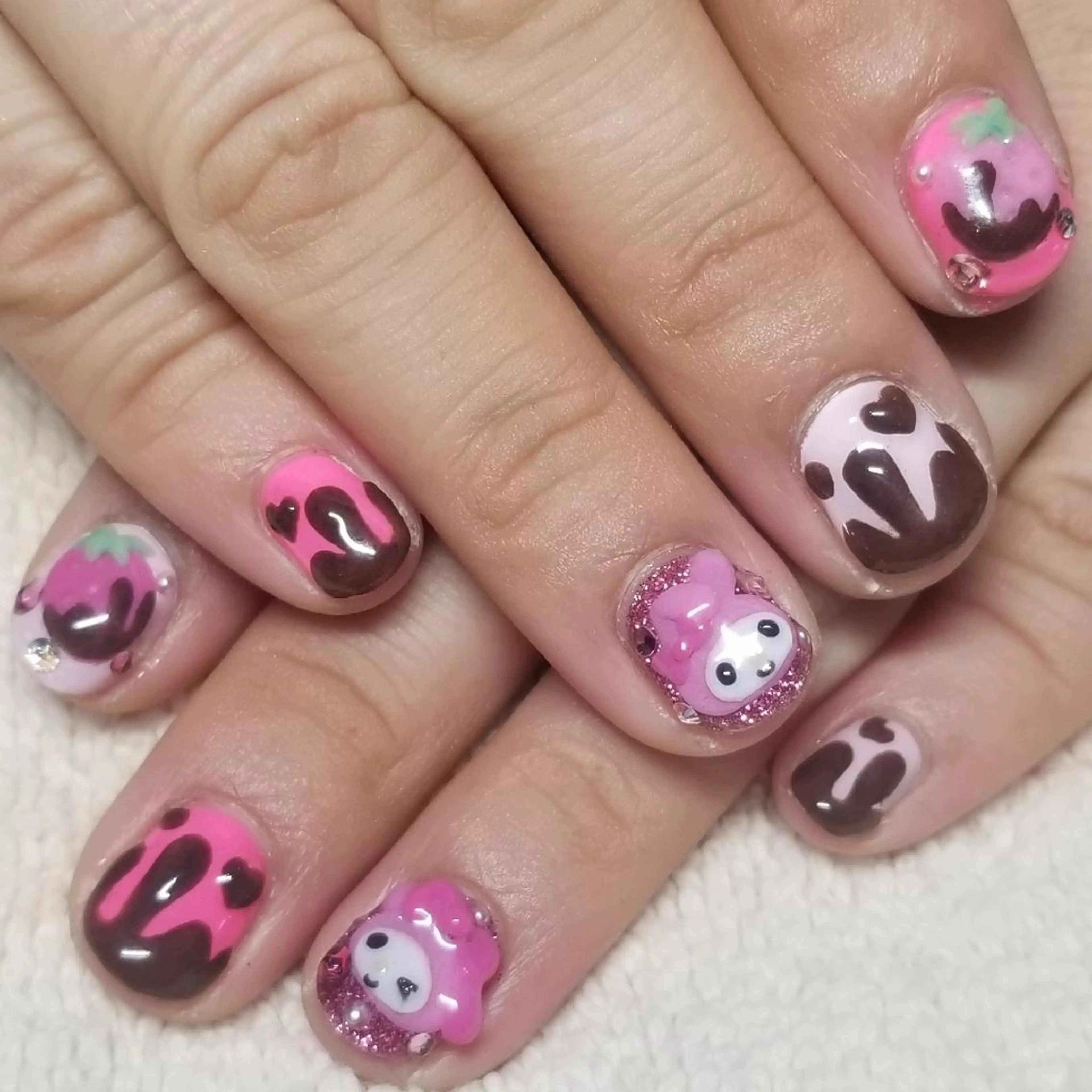 ネイル パステルネイル ピンク バレンタイン ハンドネイル よしだ ひろきのネイルデザイン