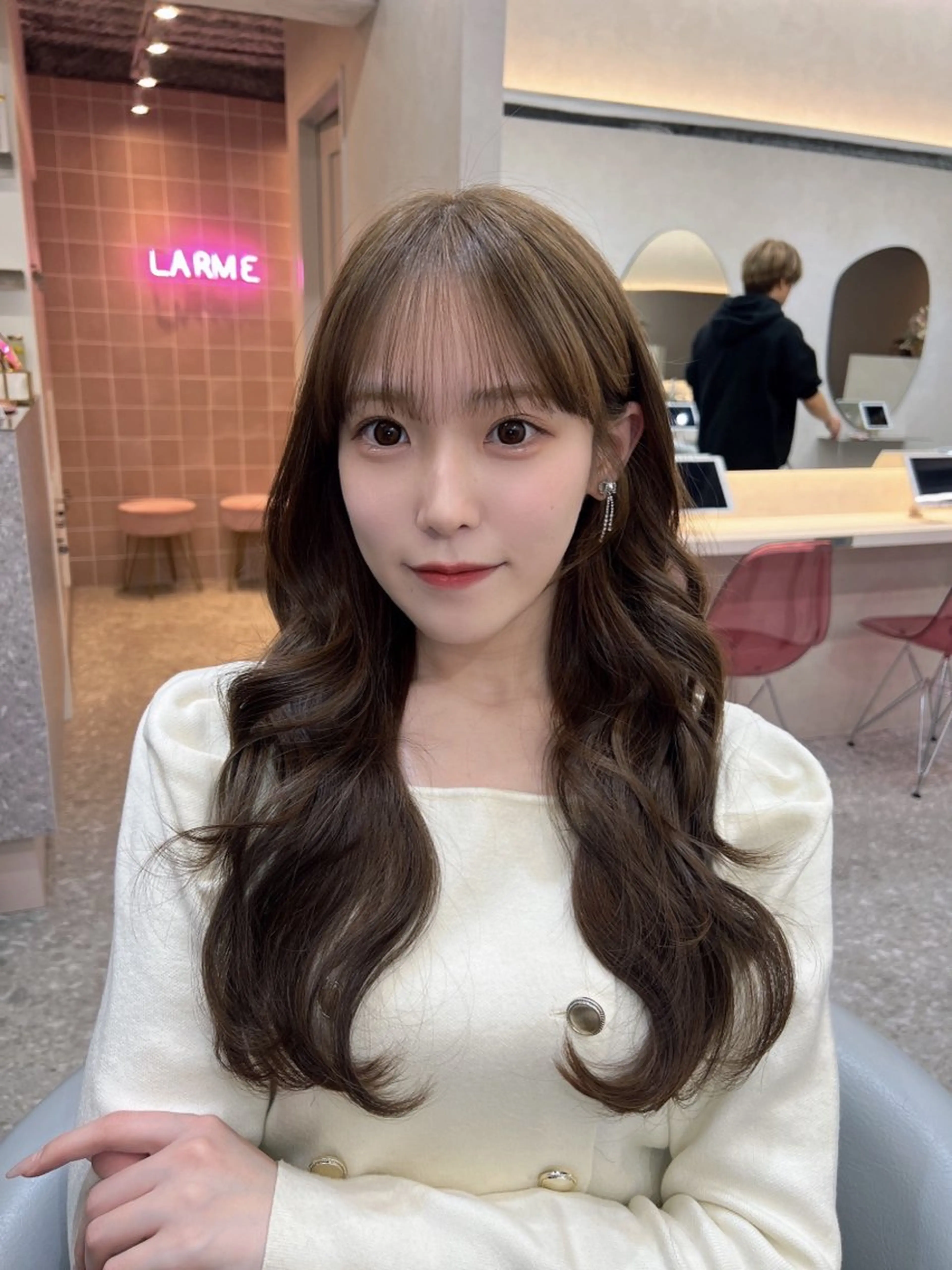 ロング カラー シールエクステ ブリーチ ダブルカラー イヤリングカラー インナーカラー 新宿/韓国風レイヤー エクステ/YUTOのヘアスタイル