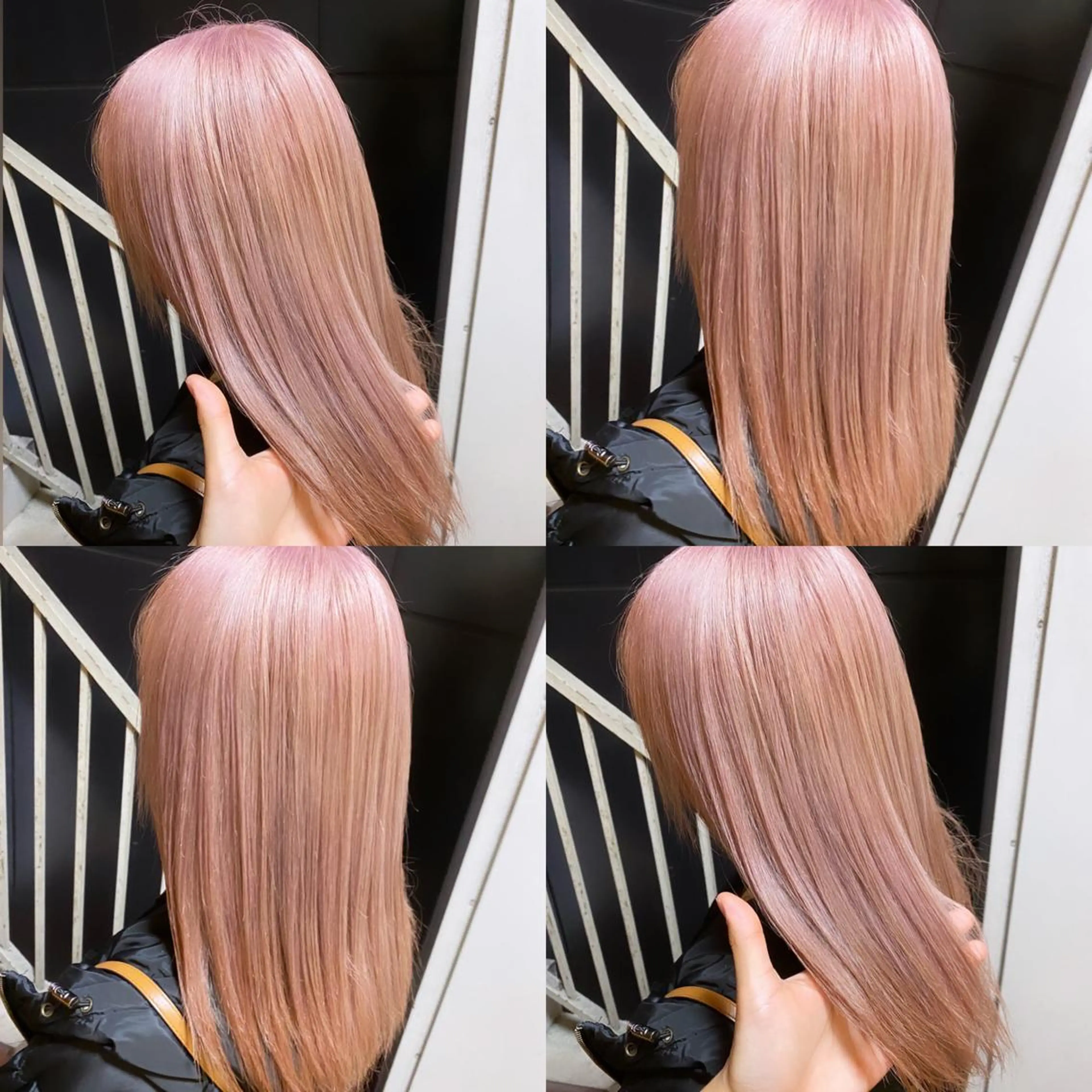 セミロング カラー ブリーチ ピンクカラー ご予約 宜しくお願いします！のヘアスタイル