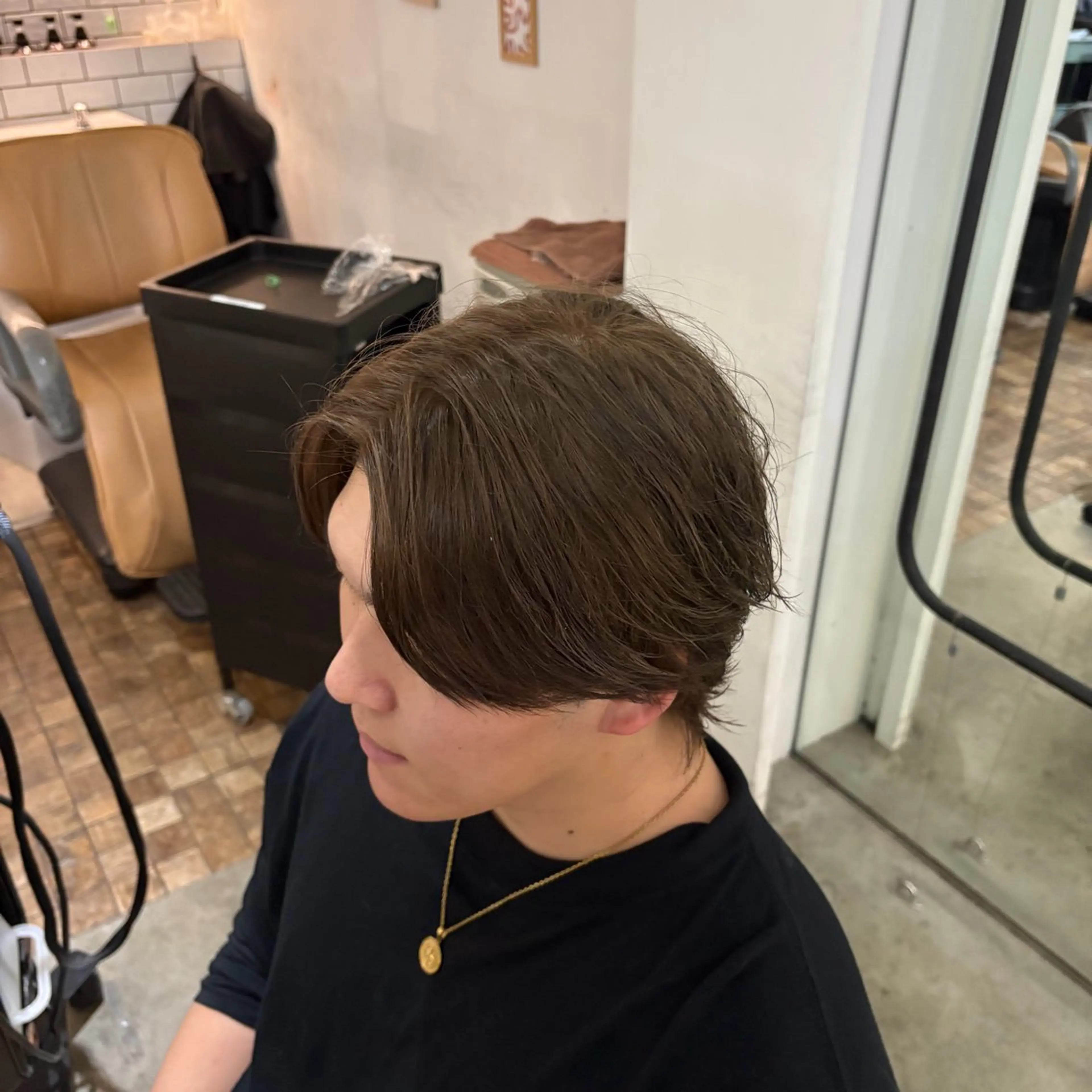 ショート カラー ベージュカラー ヘアカラー 手嶋 理仁のヘアスタイル