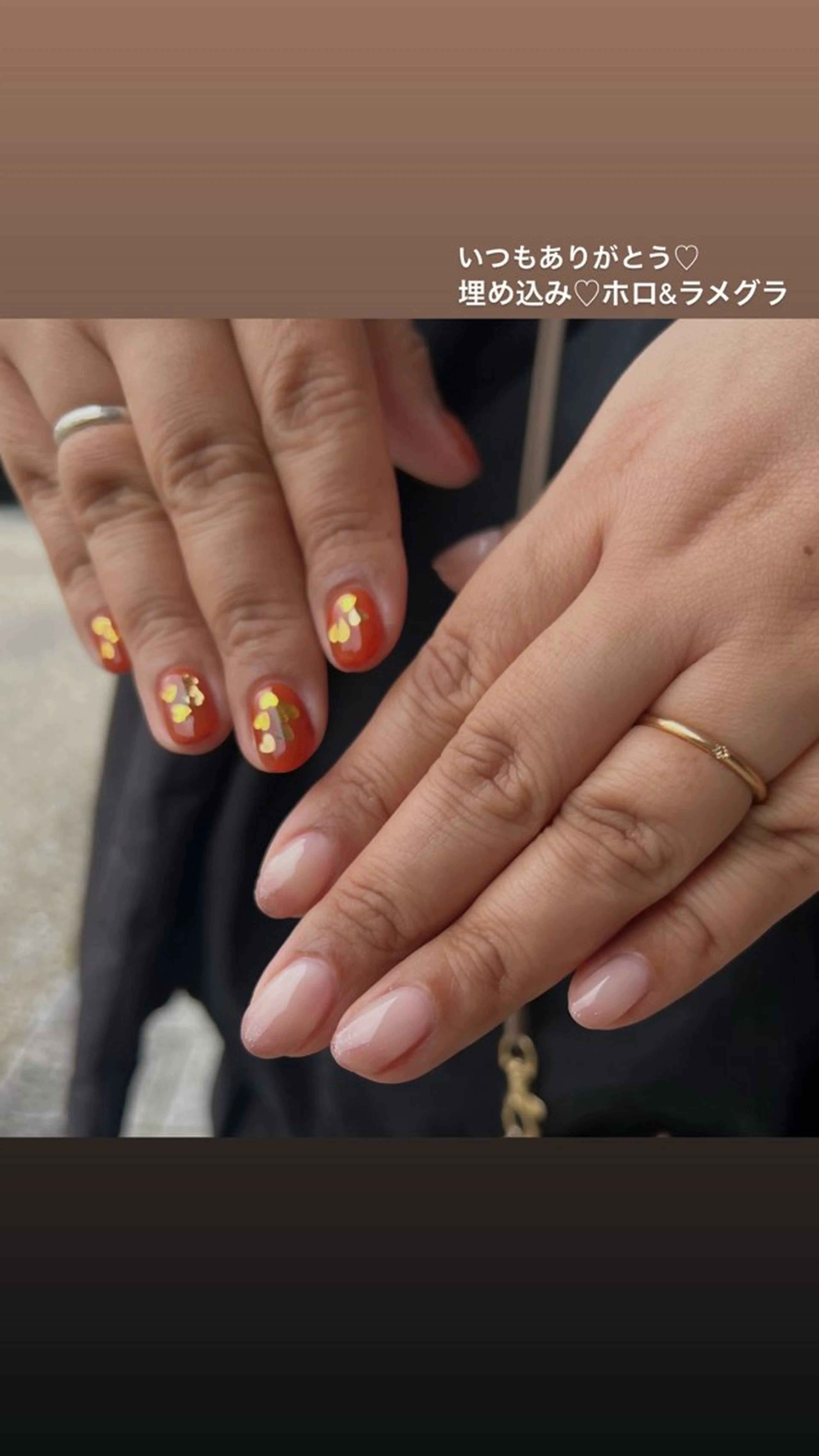 ネイル グラデーション ハート ラメ(グリッター) ラメグラデーション akiyama ayakaのネイルデザイン