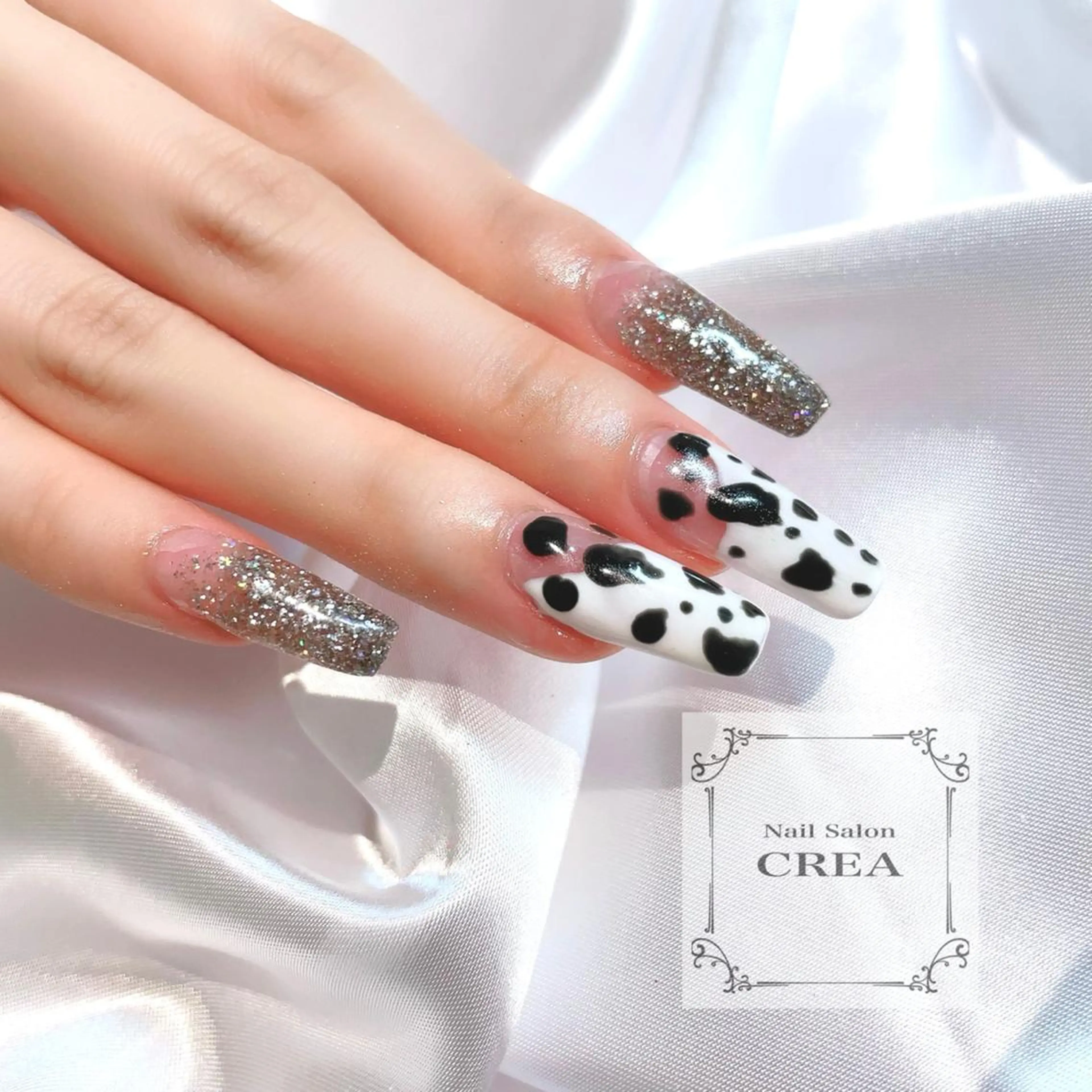 ミディアム ネイル アートネイル スカルプネイル ハンドネイル NailSalon CREAのネイルデザイン