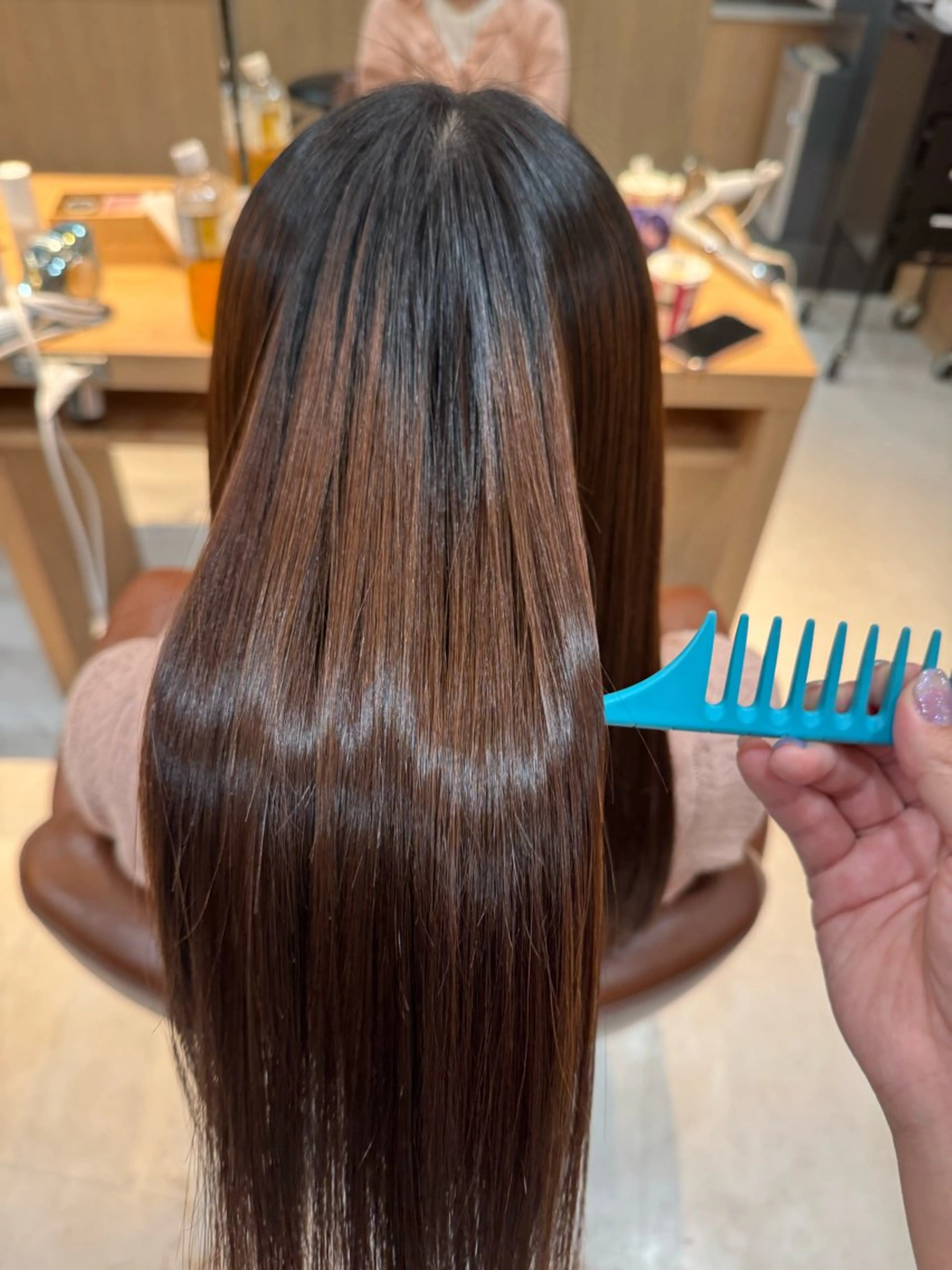 ロング 縮毛矯正 中野 希望のヘアスタイル