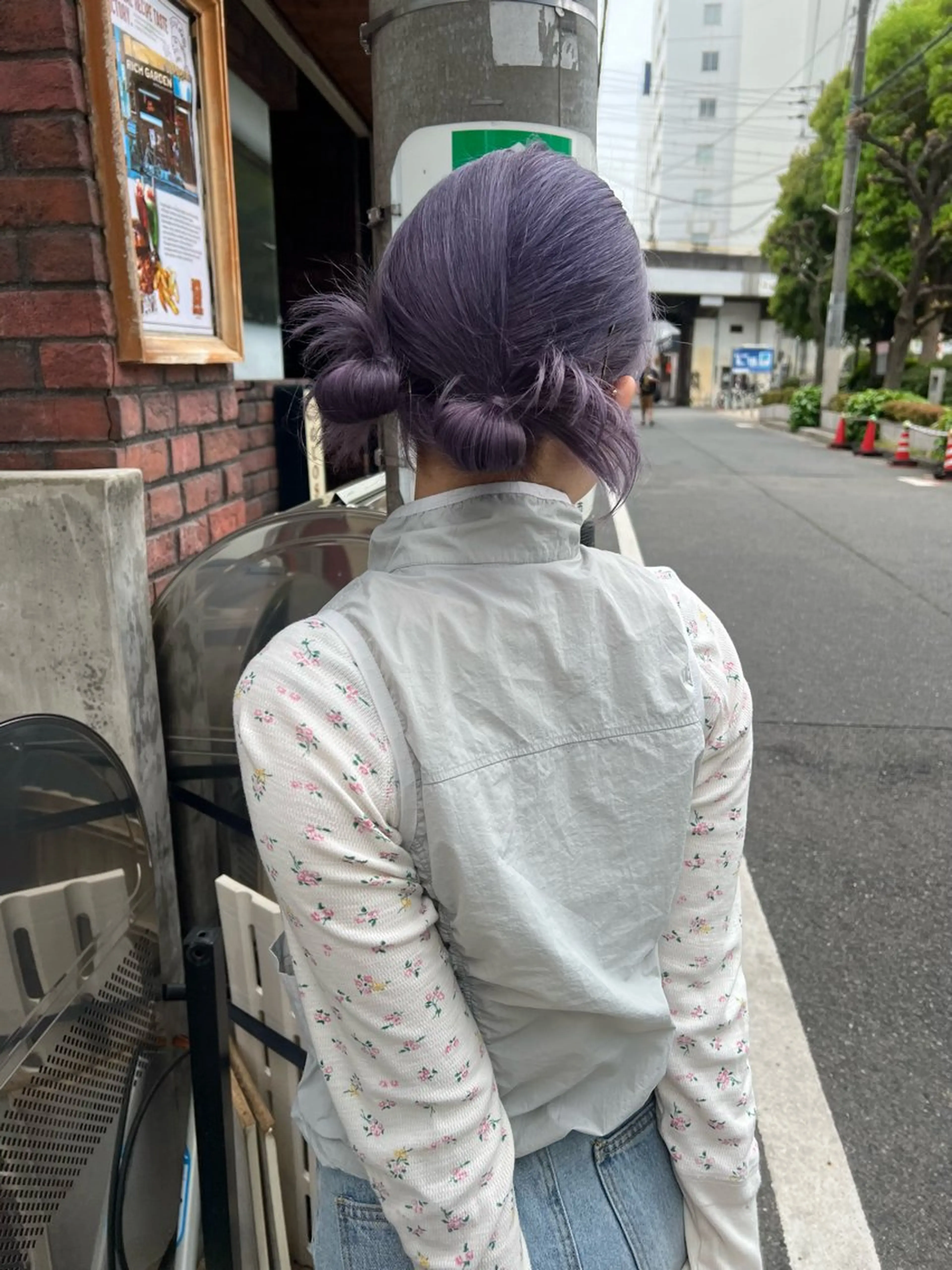 ミディアム カット ヘアカラー トリートメント 室屋 鈴音のヘアスタイル