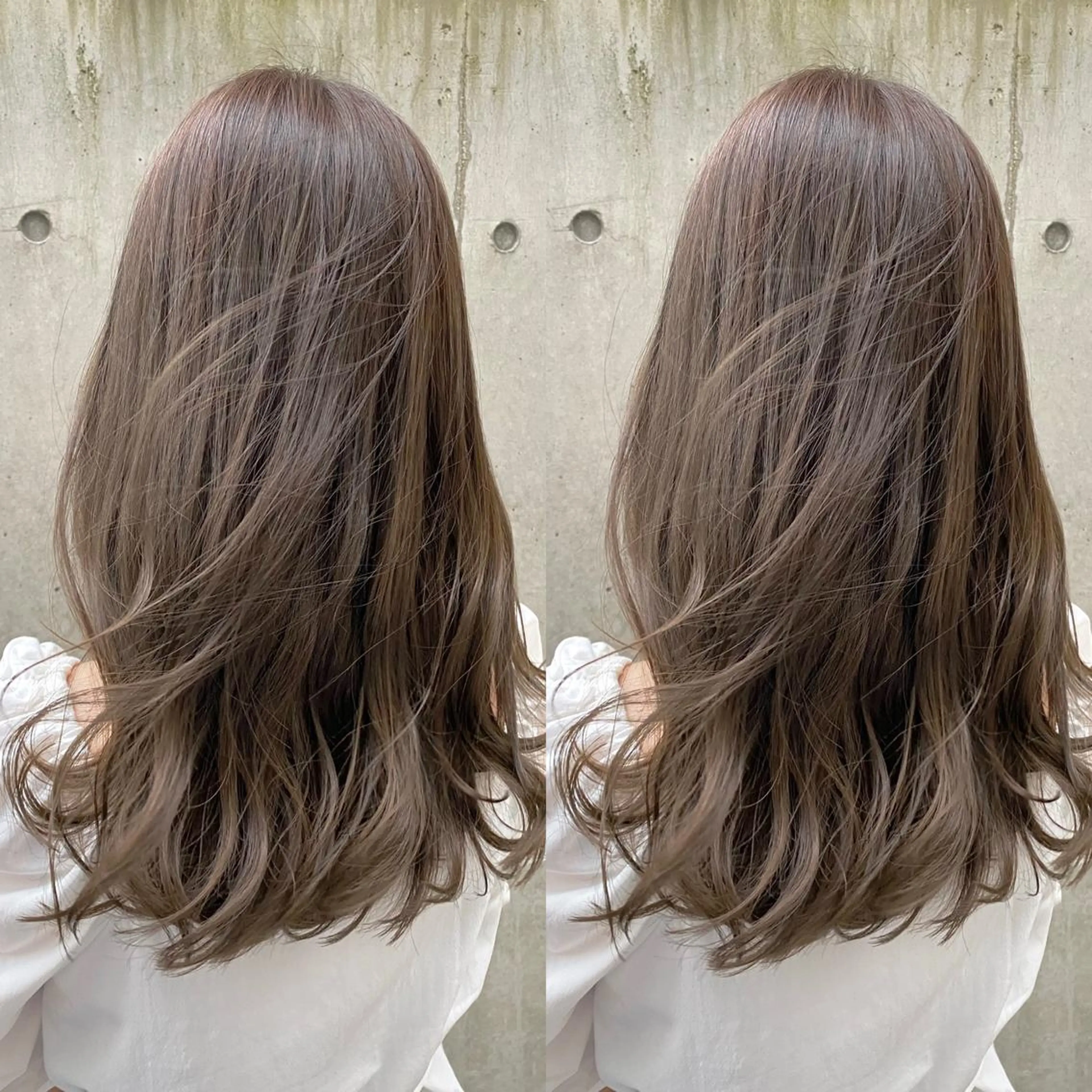 ミディアム カラー ヘアカラー トリートメント レイヤーカット /透明感カラー西田のヘアスタイル