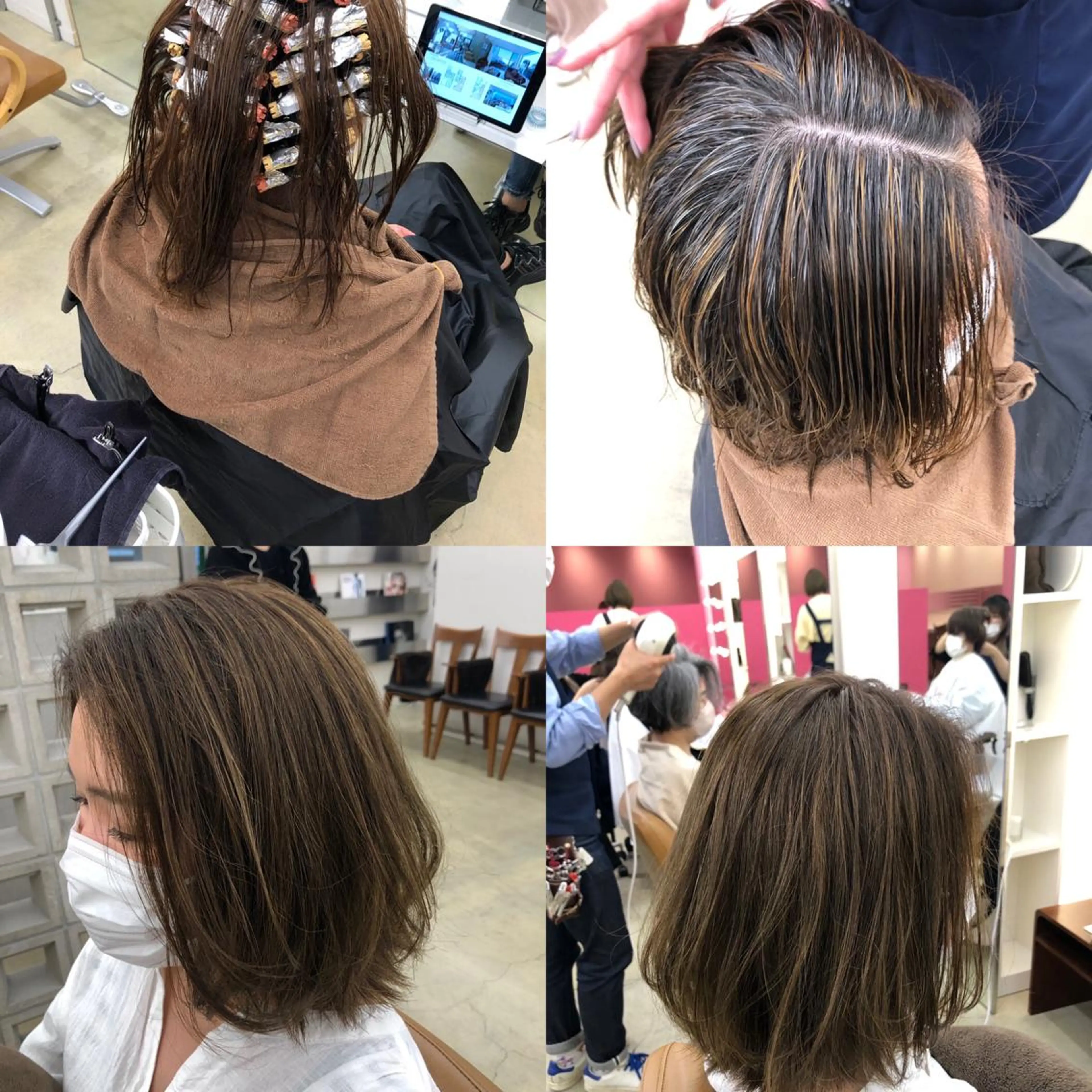 カラー ハイライトカラー 白髪ぼかし/美髪矯正 /宮崎陽平のヘアスタイル