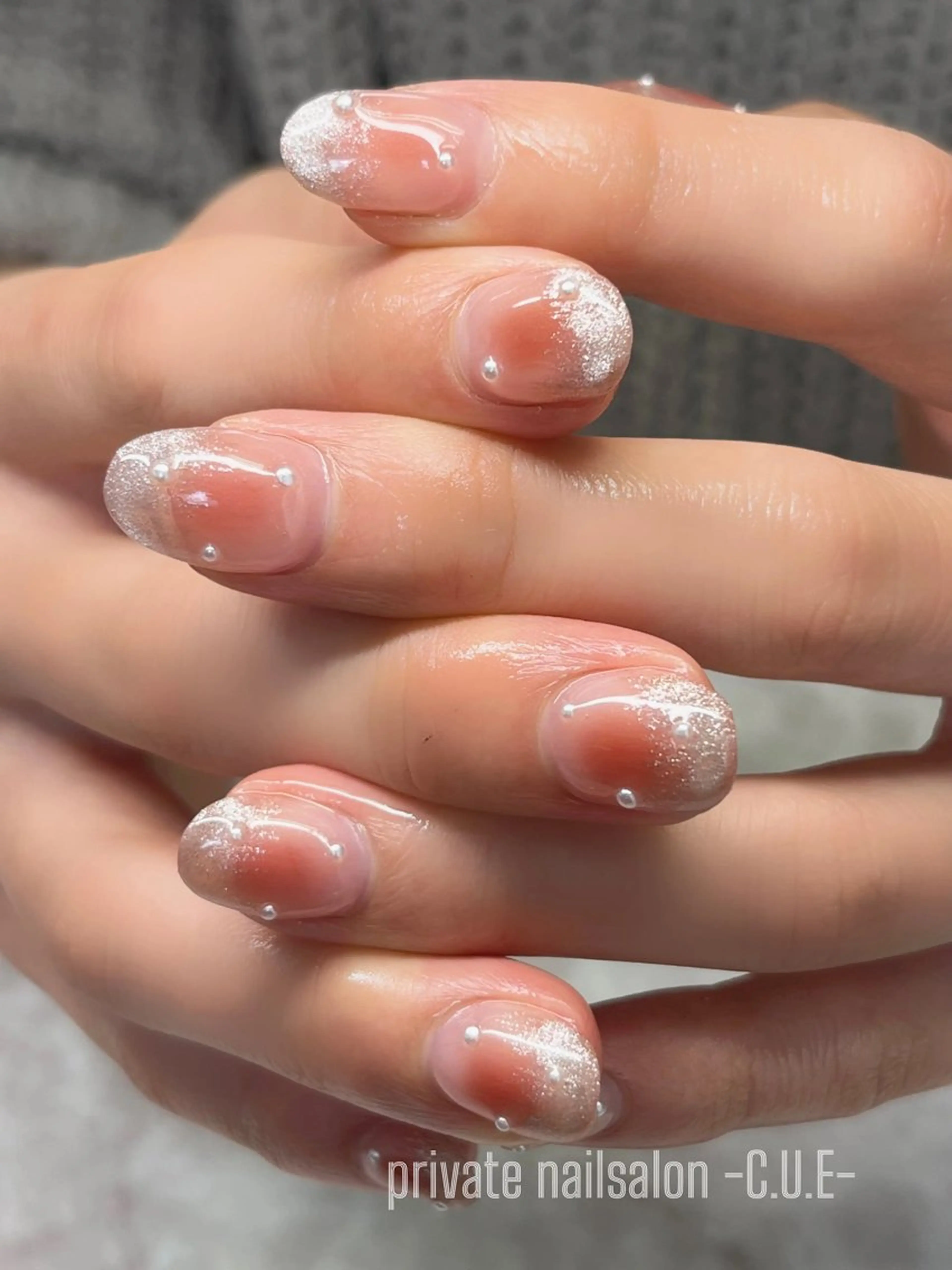 ネイル 長さ出し 持ち込み ハンドネイル Nailsalon C.U.Eのネイルデザイン
