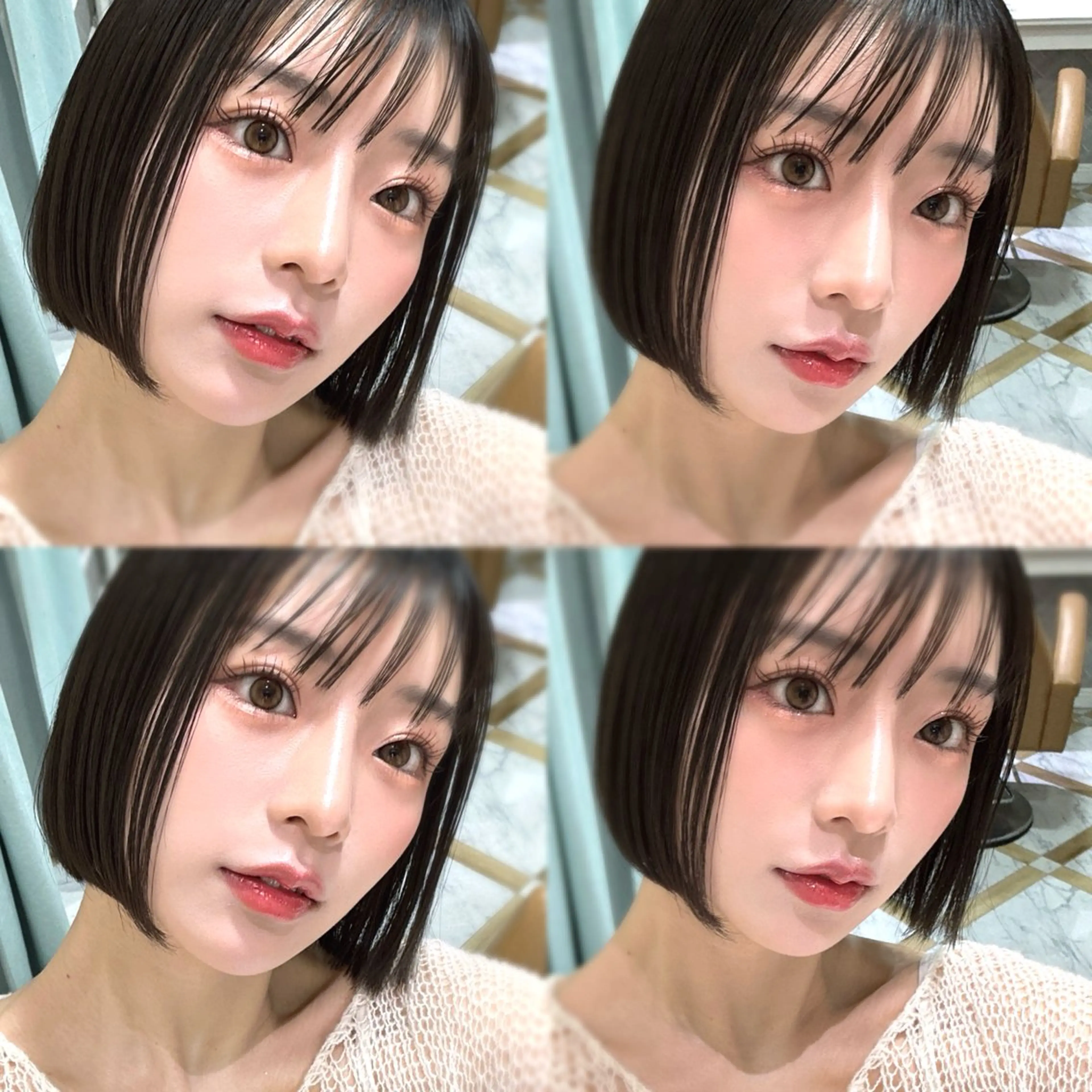 ショート カット ヘアカラー トリートメント ボブ/髪質改善/ 艶髪❣️前髪/Noaのヘアスタイル