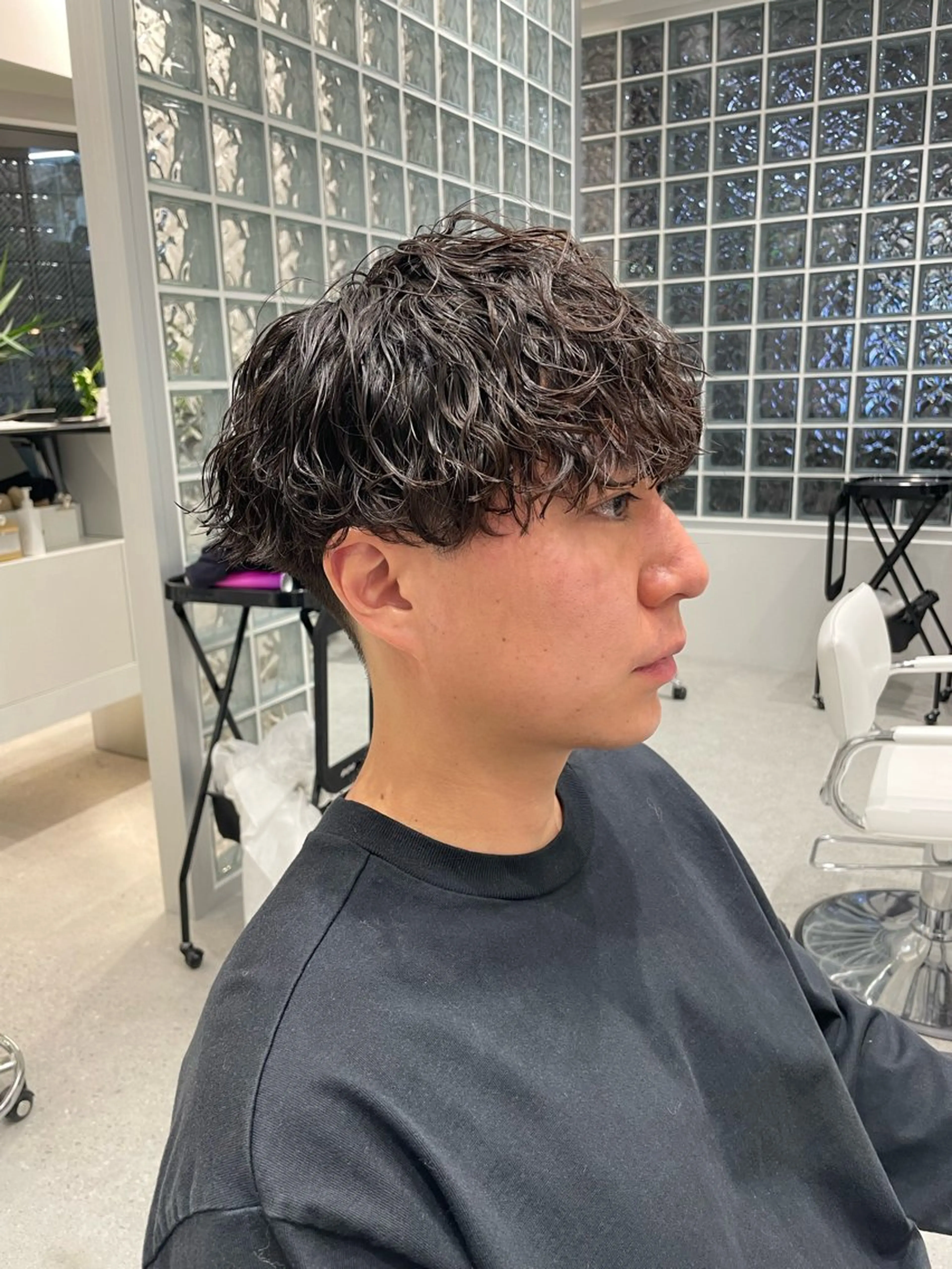 パーマ メンズ 無料ショートモデル 募集中❗️秋山ひらいのヘアスタイル