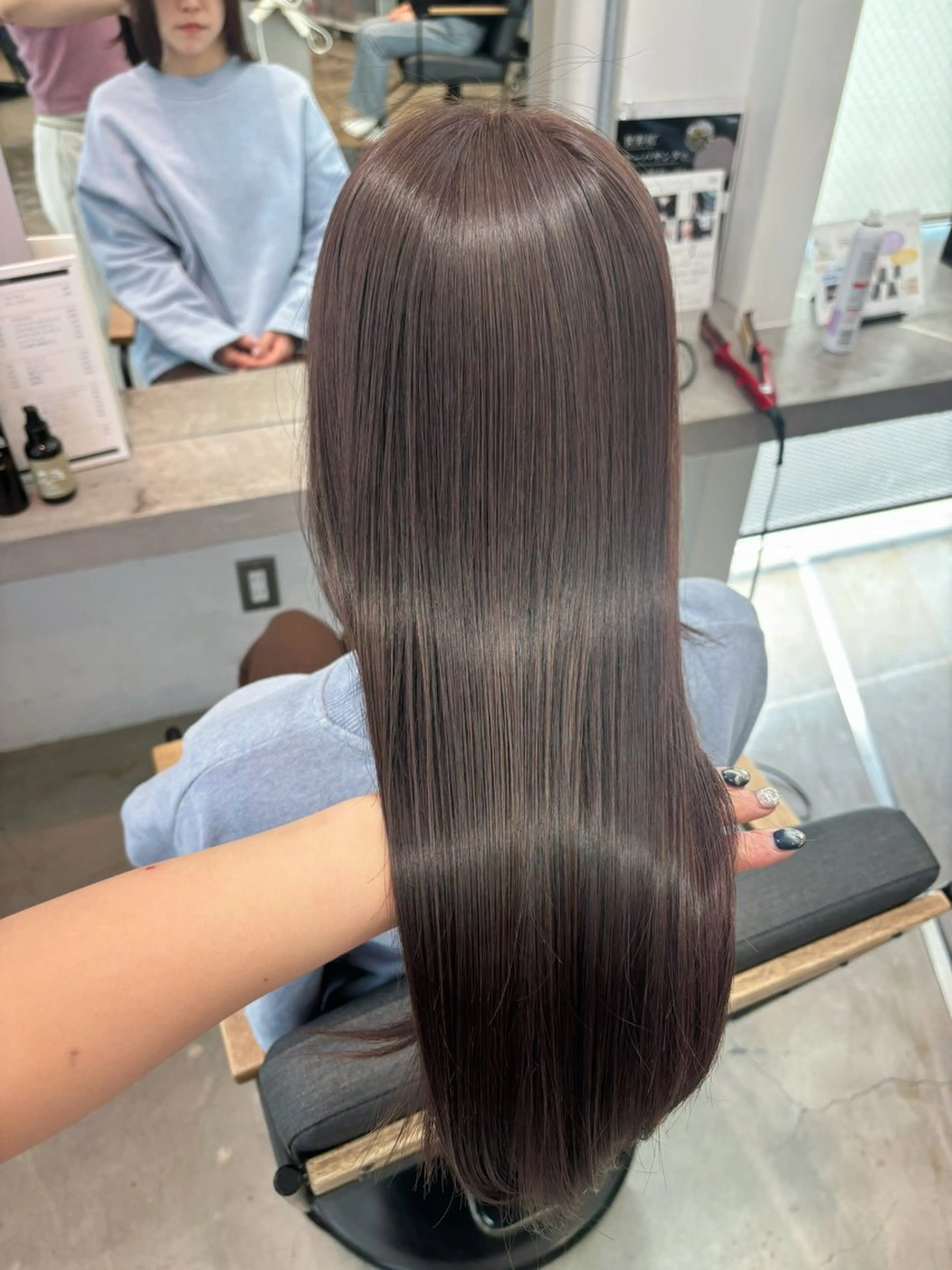 セミロング カット ヘアカラー yui/ラベンダー/ ピンク/ワインレッドのヘアスタイル