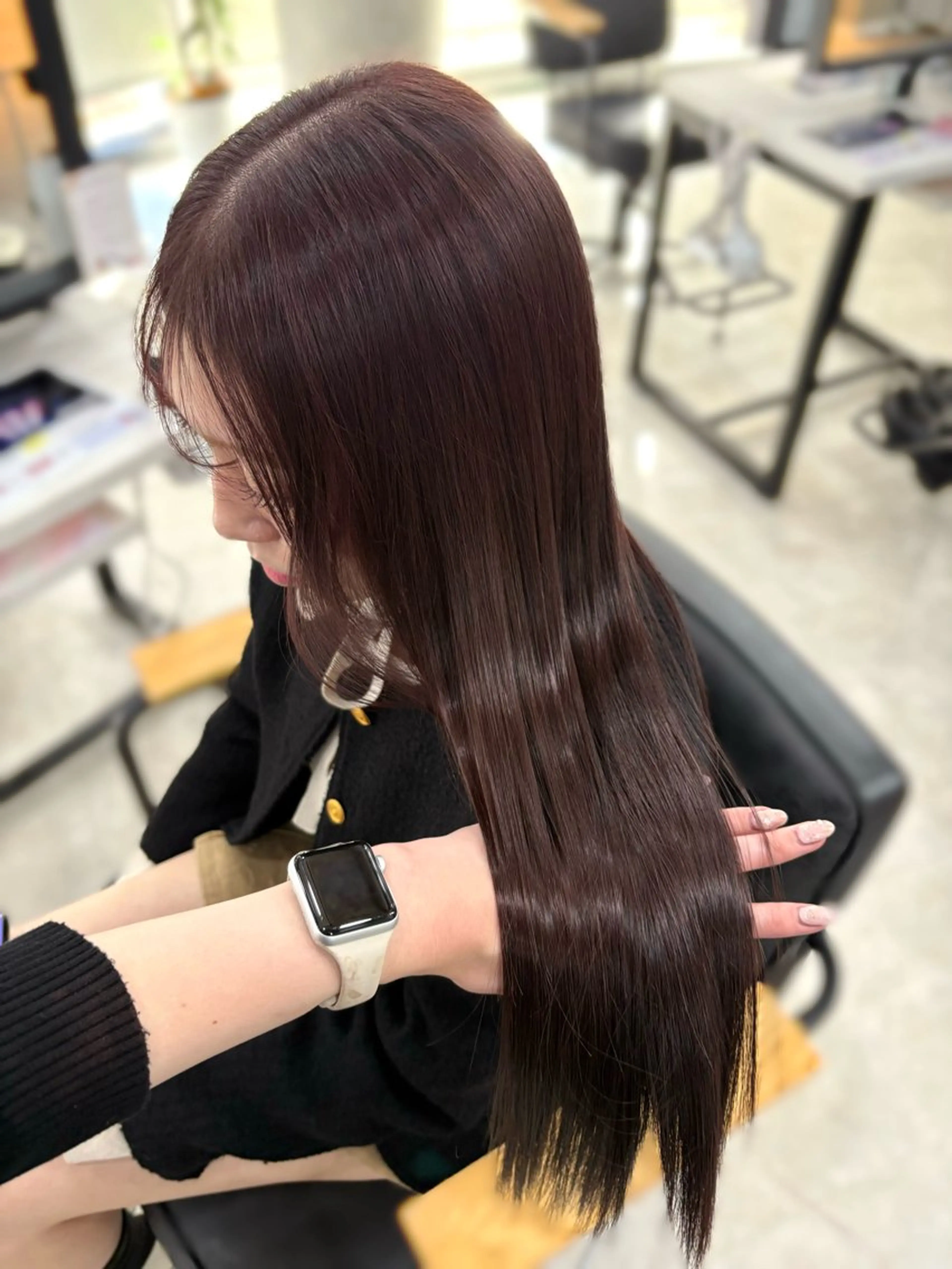 ロング カラー ラベンダーカラー ラベンダーピンク ピンクカラー カット ヘアカラー 盛れる顔まわり✨🎀 レイヤー別所好葉のヘアスタイル