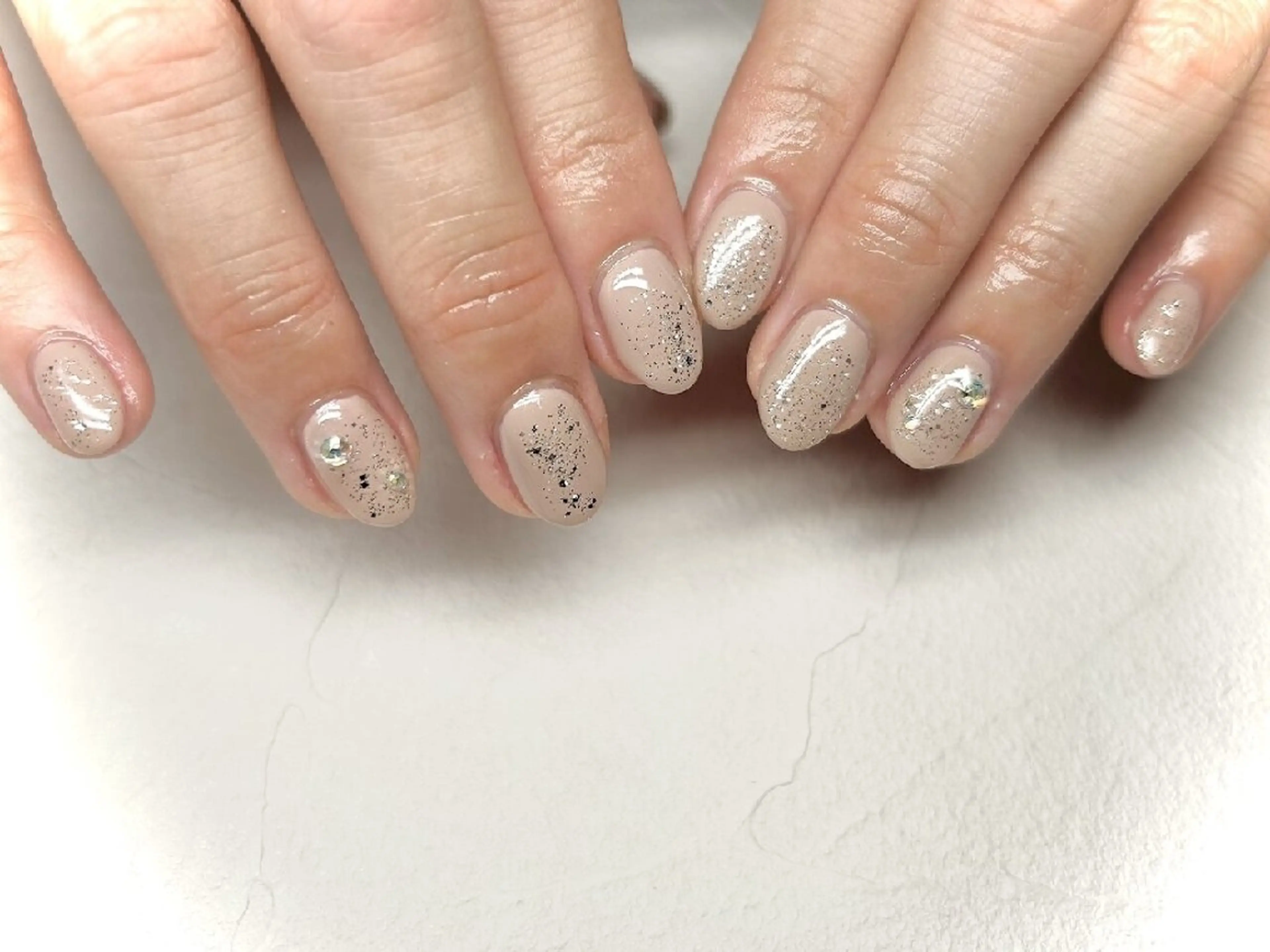 ネイル アートネイル 入学式 卒業式 韓国ネイル ラメ(グリッター) ハンドネイル JULIE NAILのネイルデザイン