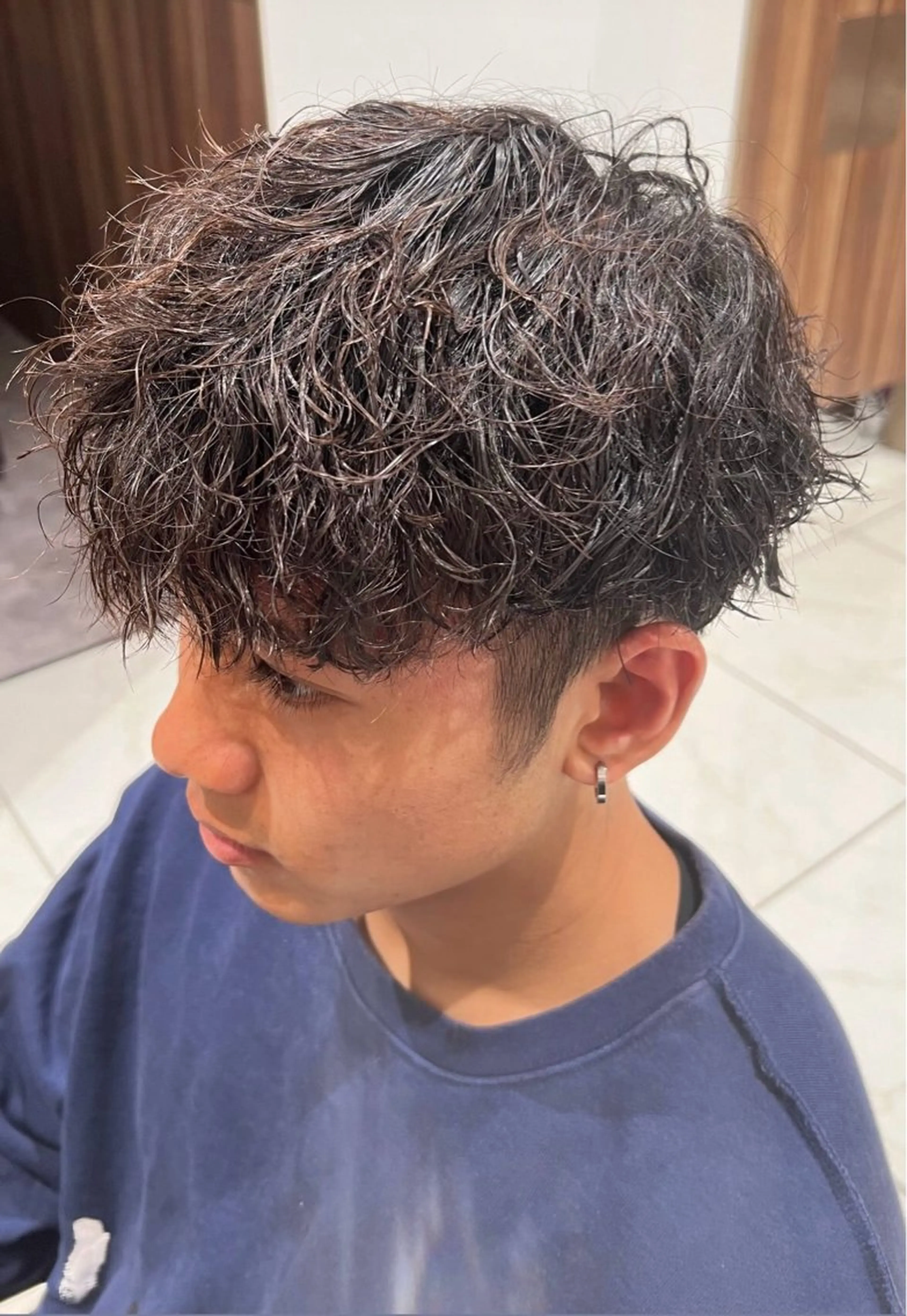 メンズ ✨艶カラーと縮毛矯正 🦖しんのすけ🦖のヘアスタイル