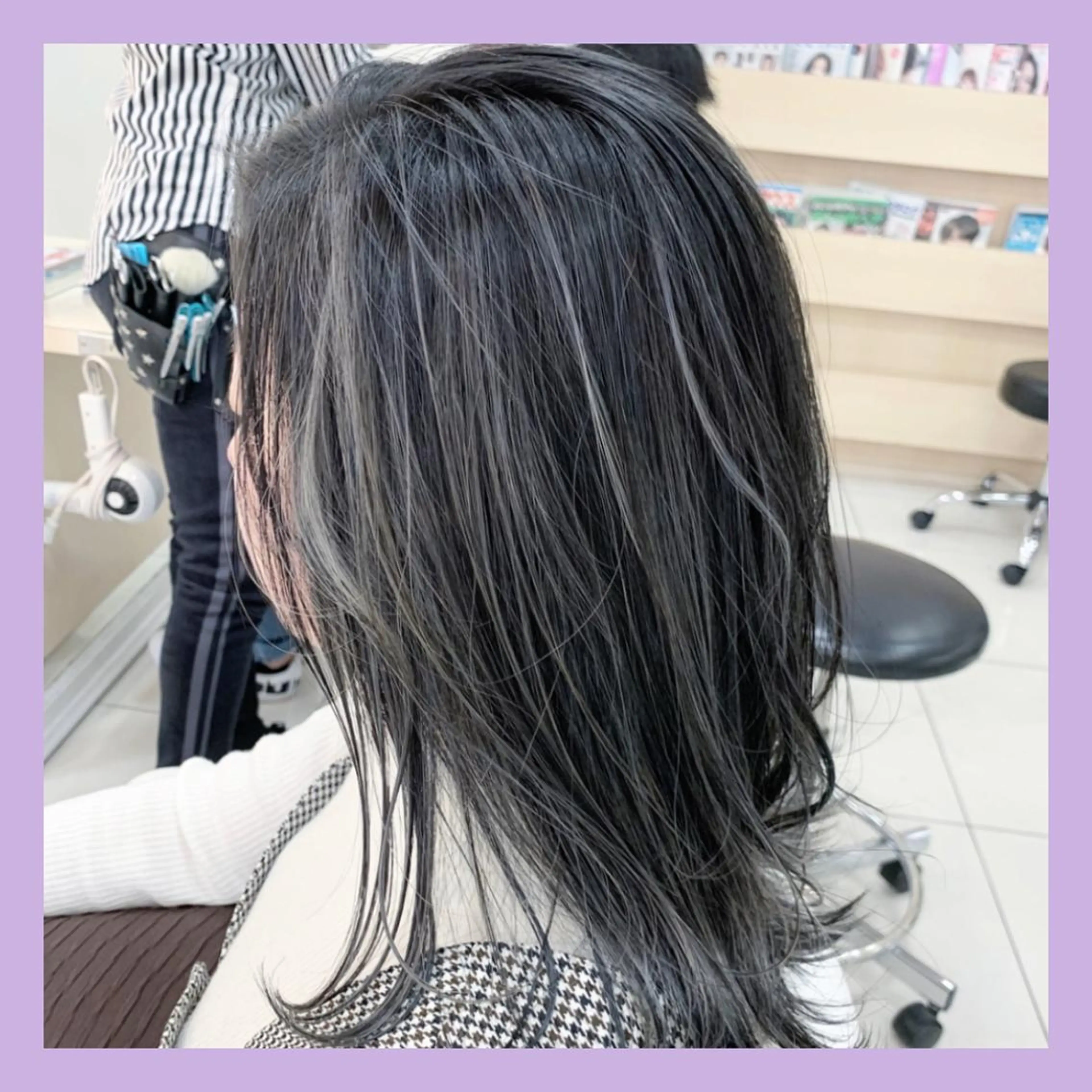 セミロング カラー midori osawaのヘアスタイル