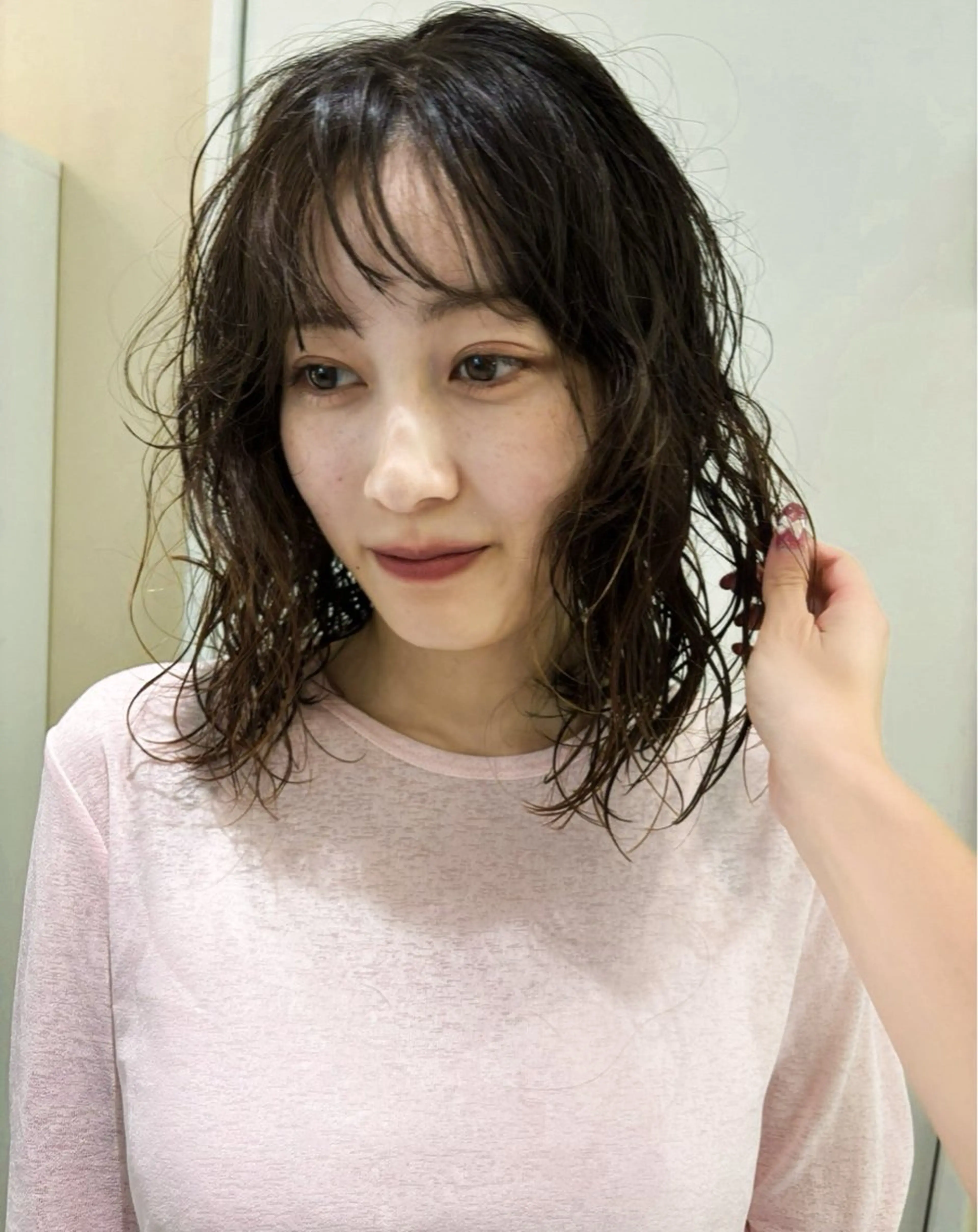 ミディアム パーマ ヘアアレンジ カット パーマ 💟Opus/ Mizuki🐕💟のヘアスタイル