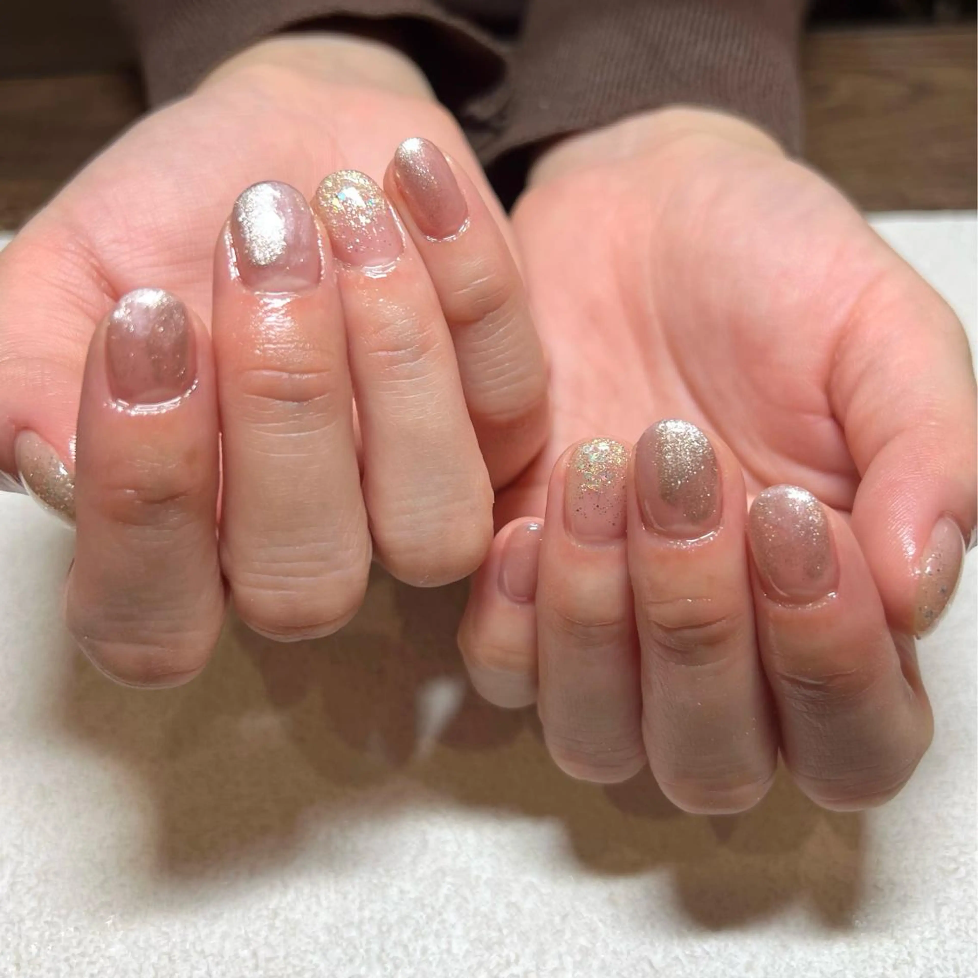 ネイル ジェルネイル ニュアンスネイル パラジェル ハンドネイル Cleo中目黒店 Hinahoのネイルデザイン