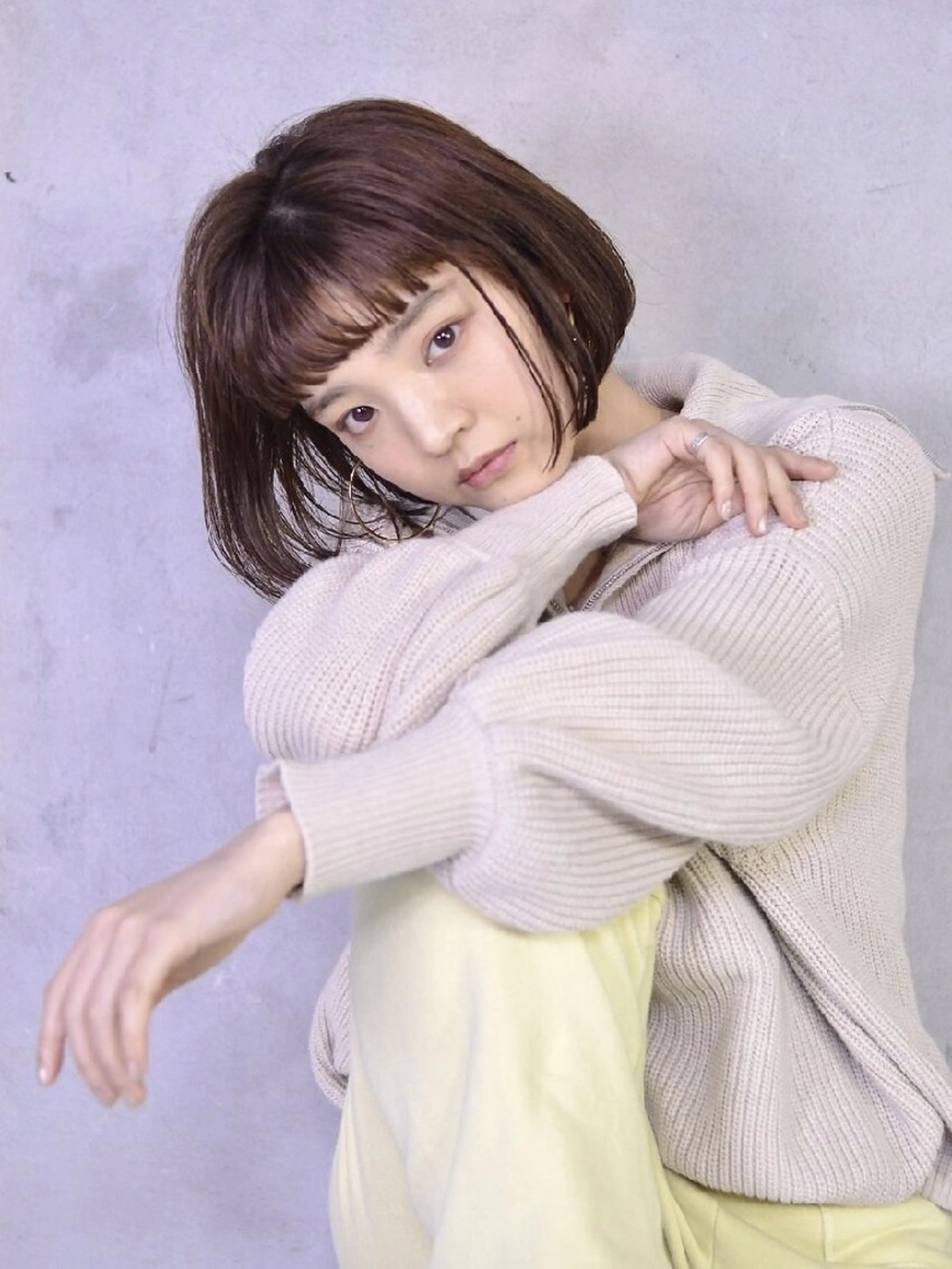 ショート カラー ベージュカラー ボブ カット ヘアカラー トリートメント coii コイ【原宿/表参道】のヘアスタイル