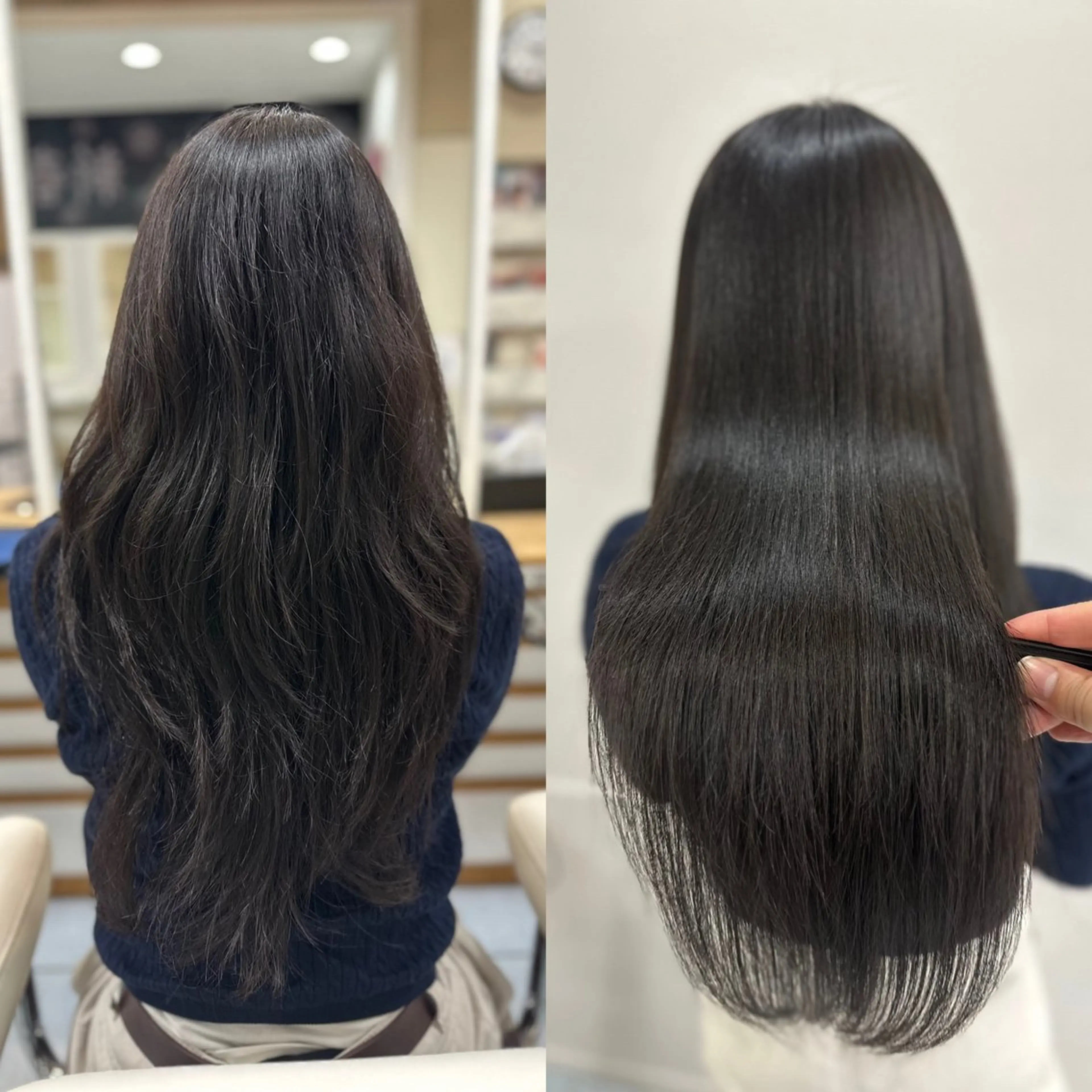 ロング パーマ 縮毛矯正 カット 縮毛矯正 トリートメント 髪質改善/縮毛矯正 /レイヤー岡部のヘアスタイル