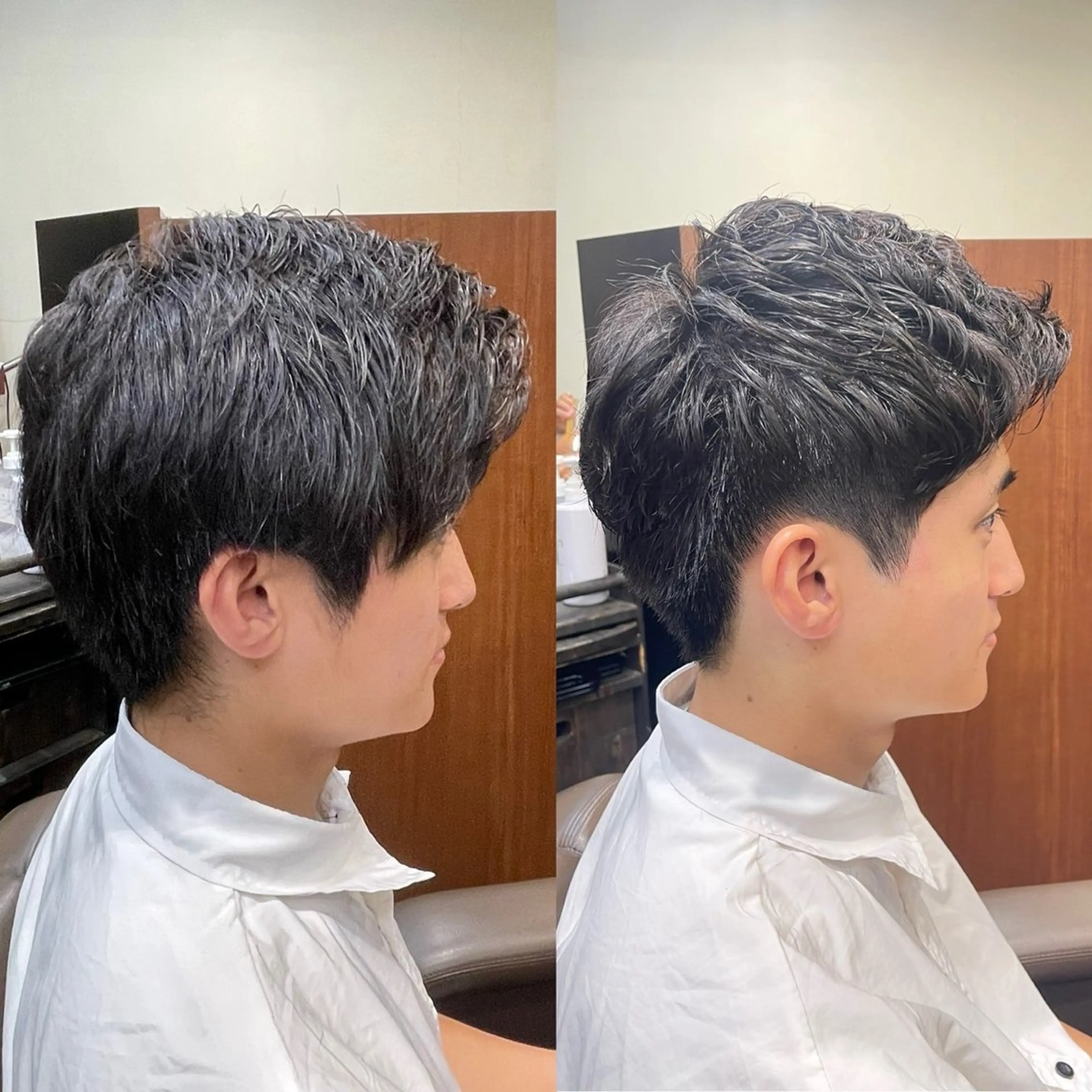 ショート パーマ メンズ カット パーマ 💈トレサンパ 💈金山駅✂︎愛実のヘアスタイル