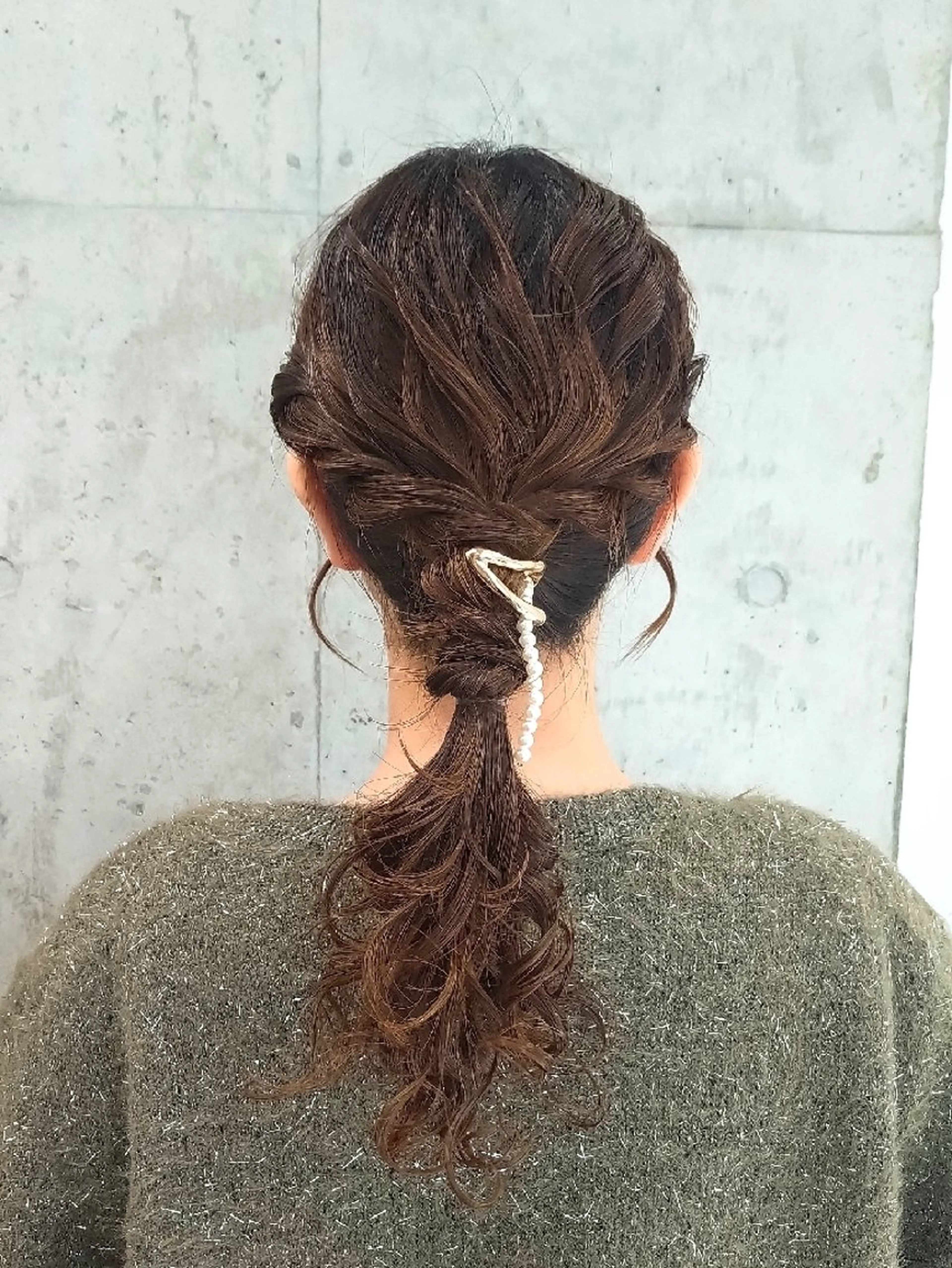 セミロング ヘアアレンジ ヘアセット ヘアアレンジ/柔らか 艶カラー/AKARIのヘアスタイル