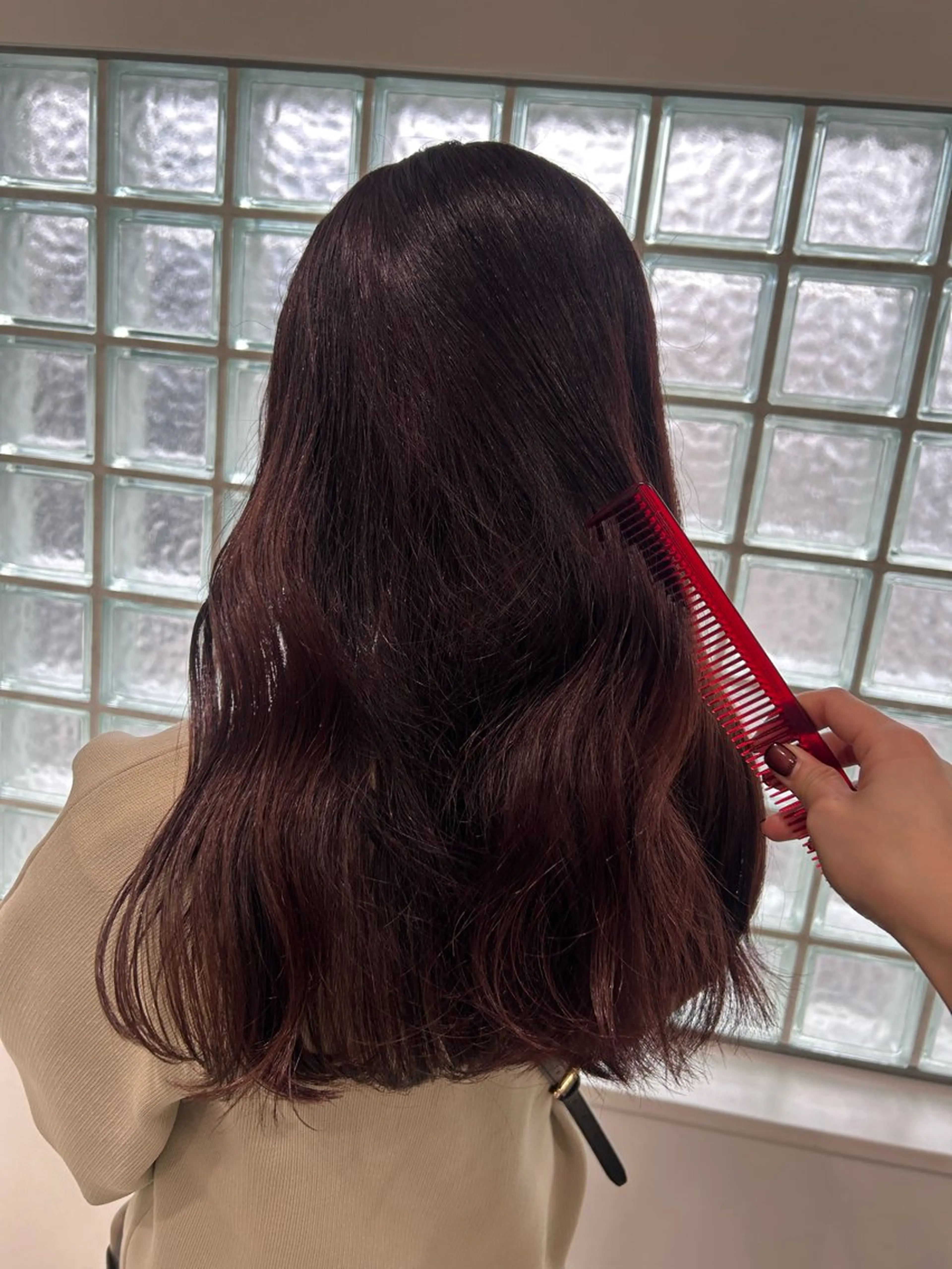 ロング カラー カット 縮毛矯正 愛結 暖色カラー🎀🩰のヘアスタイル