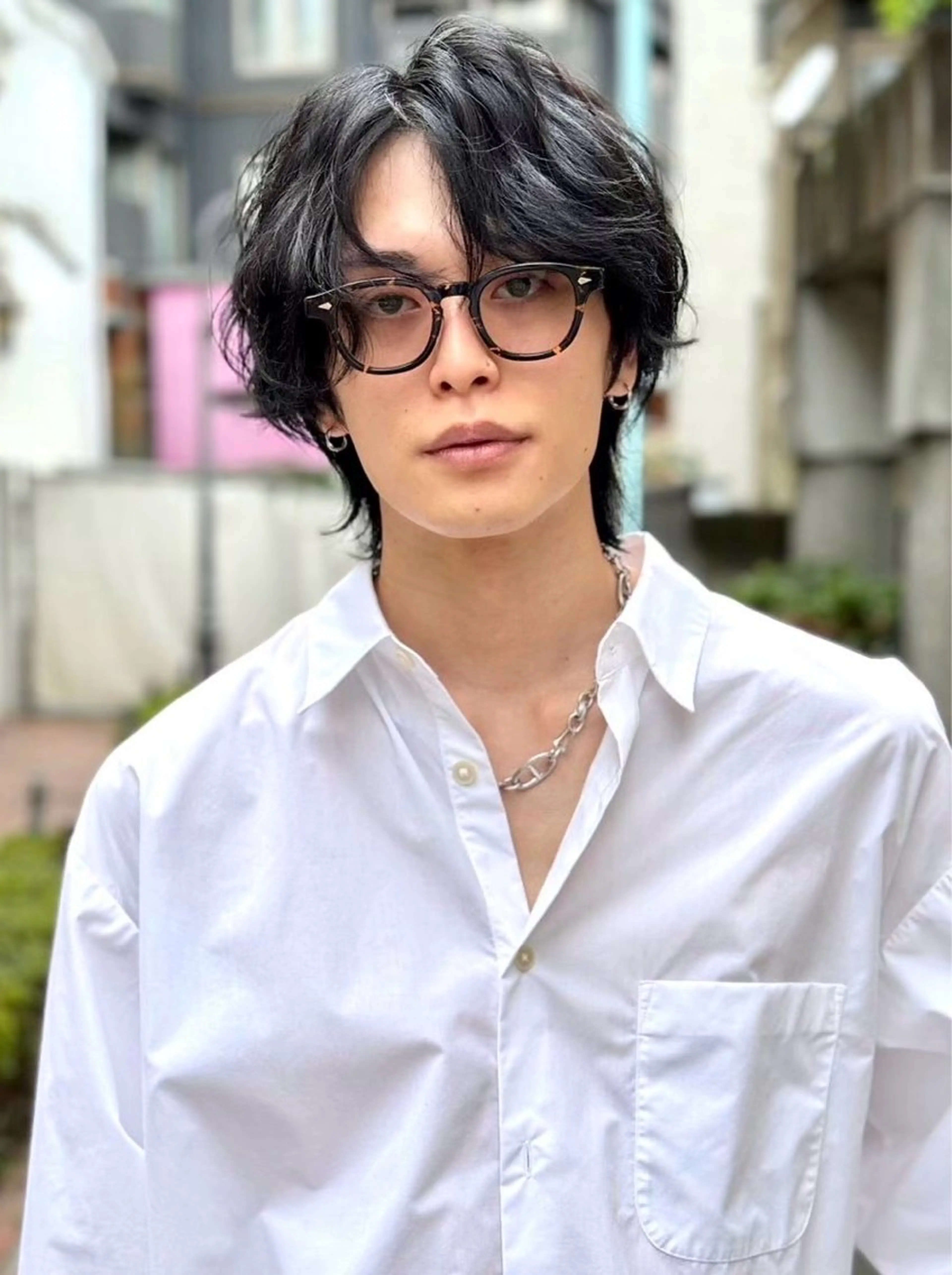 ミディアム パーマ メンズ カット パーマ トリートメント ヘアセット 似合わせベージュ 🍯ayumi🍯のヘアスタイル