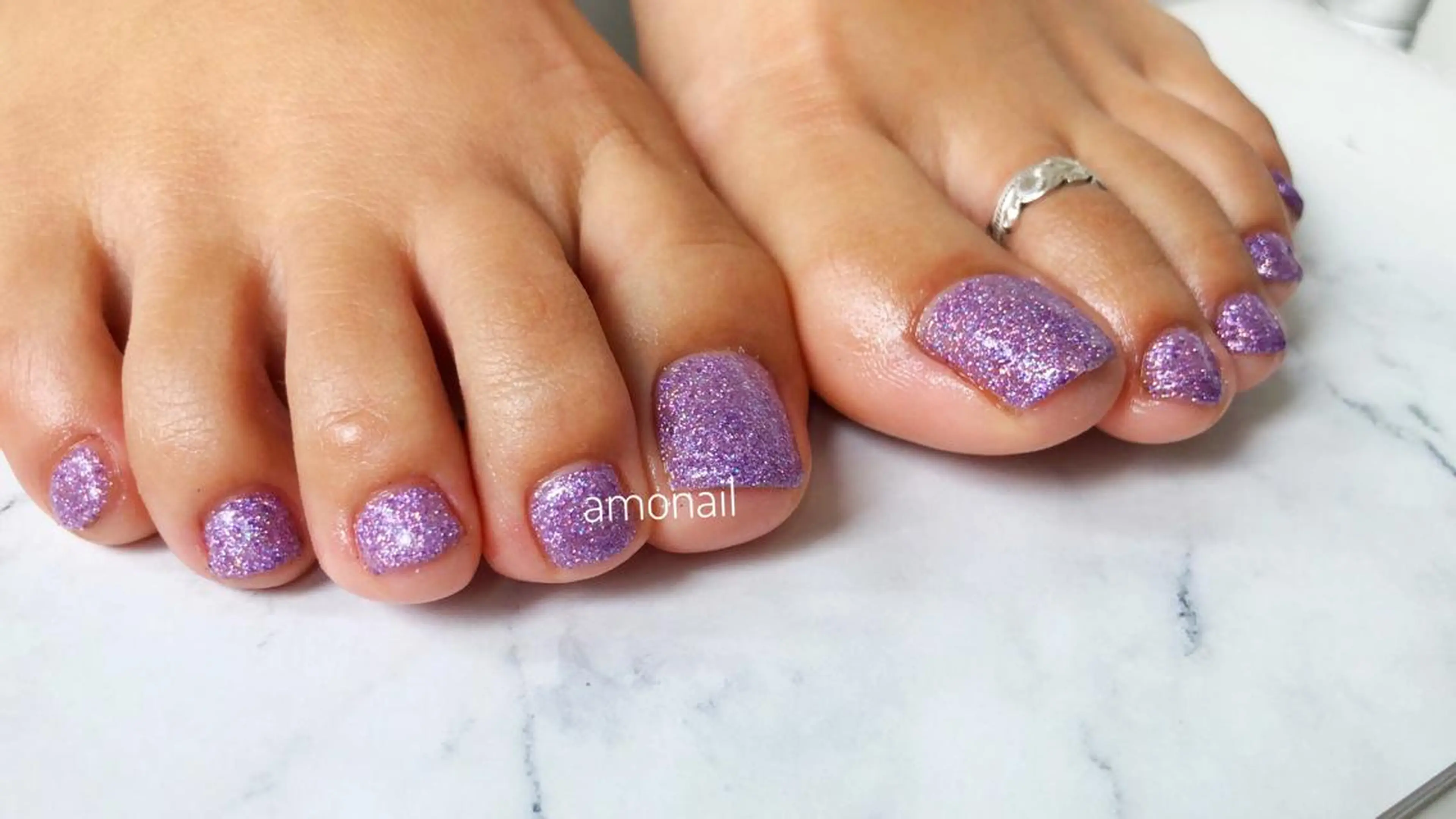 フットネイルワンカラーの写真