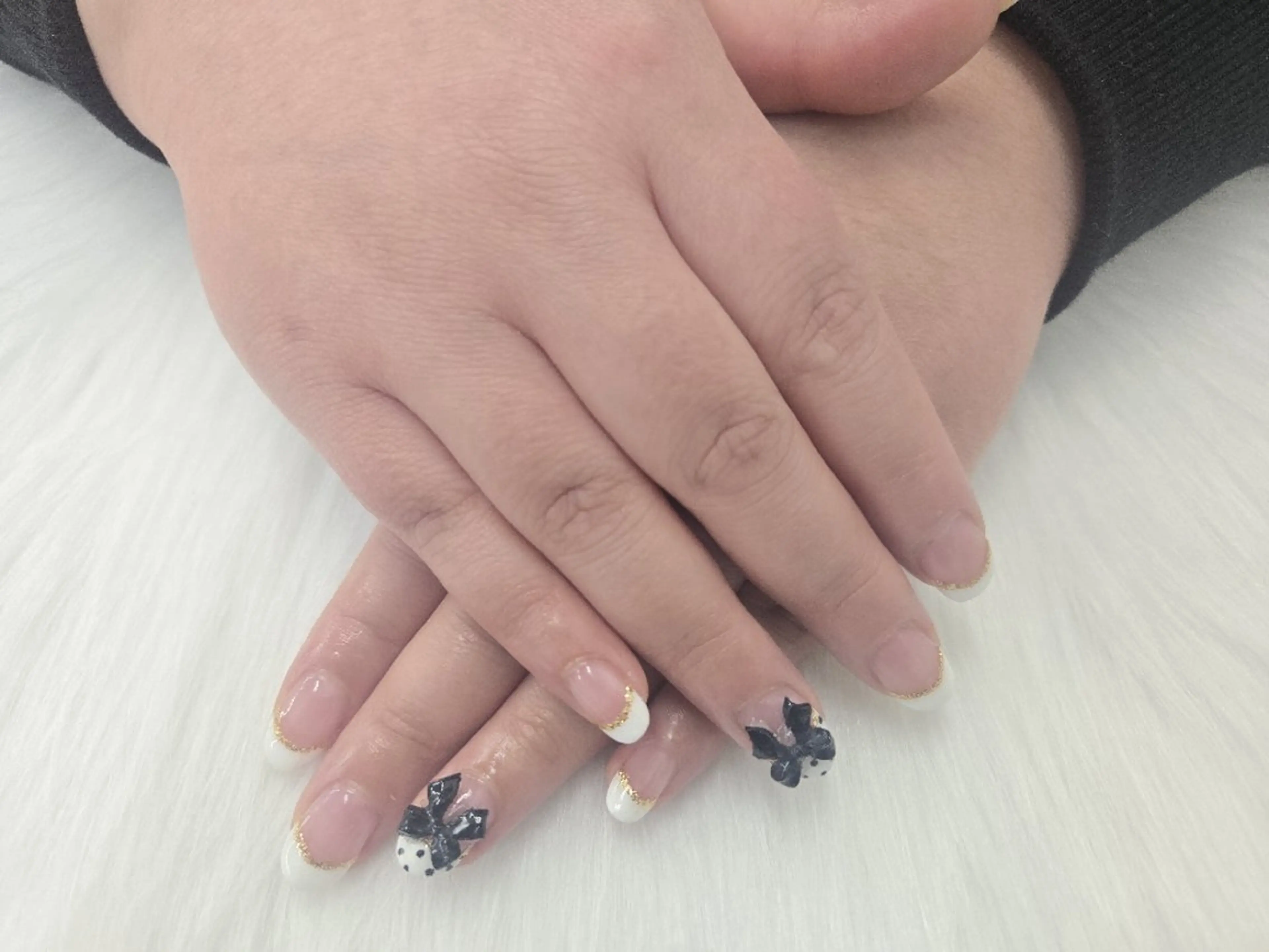 ネイル アートネイル フレンチネイル ホワイト セプトネイル 鈴木のネイルデザイン