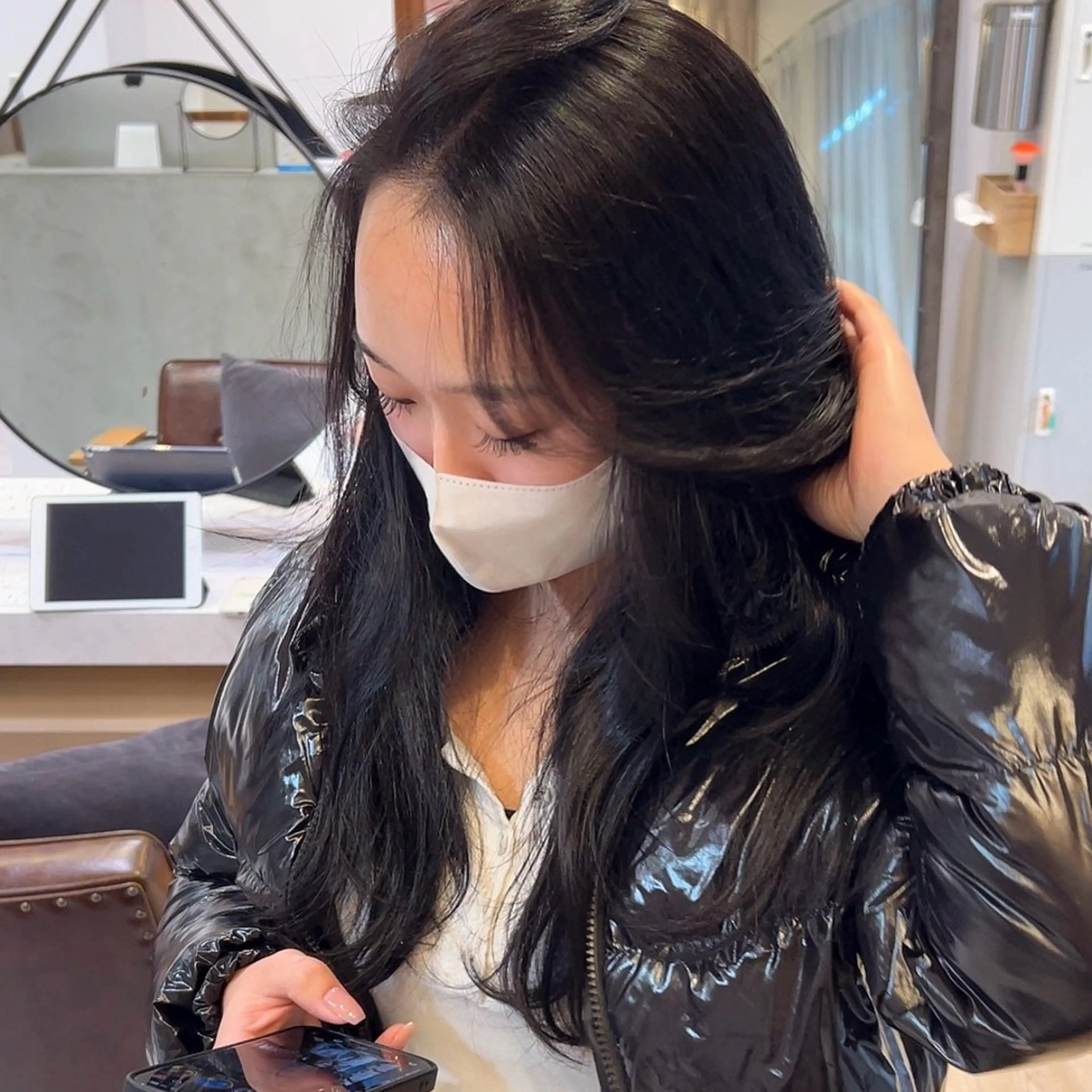 ロング ロング カット ヘアカラー calna 古賀 菜摘のヘアスタイル