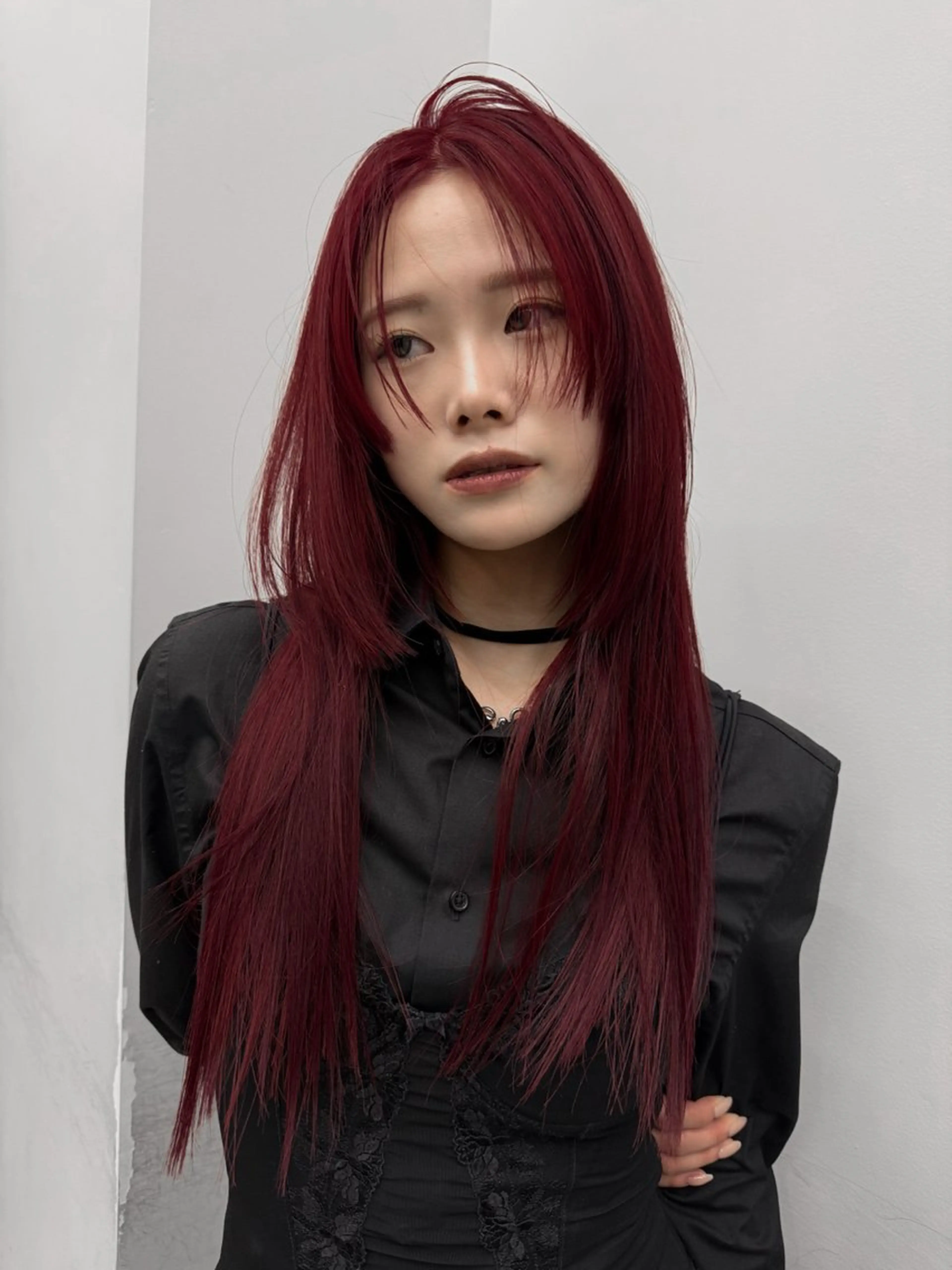 ロング カット ヘアカラー トリートメント 表参道ハイトーン 韓国ヘア長田雄希のヘアスタイル