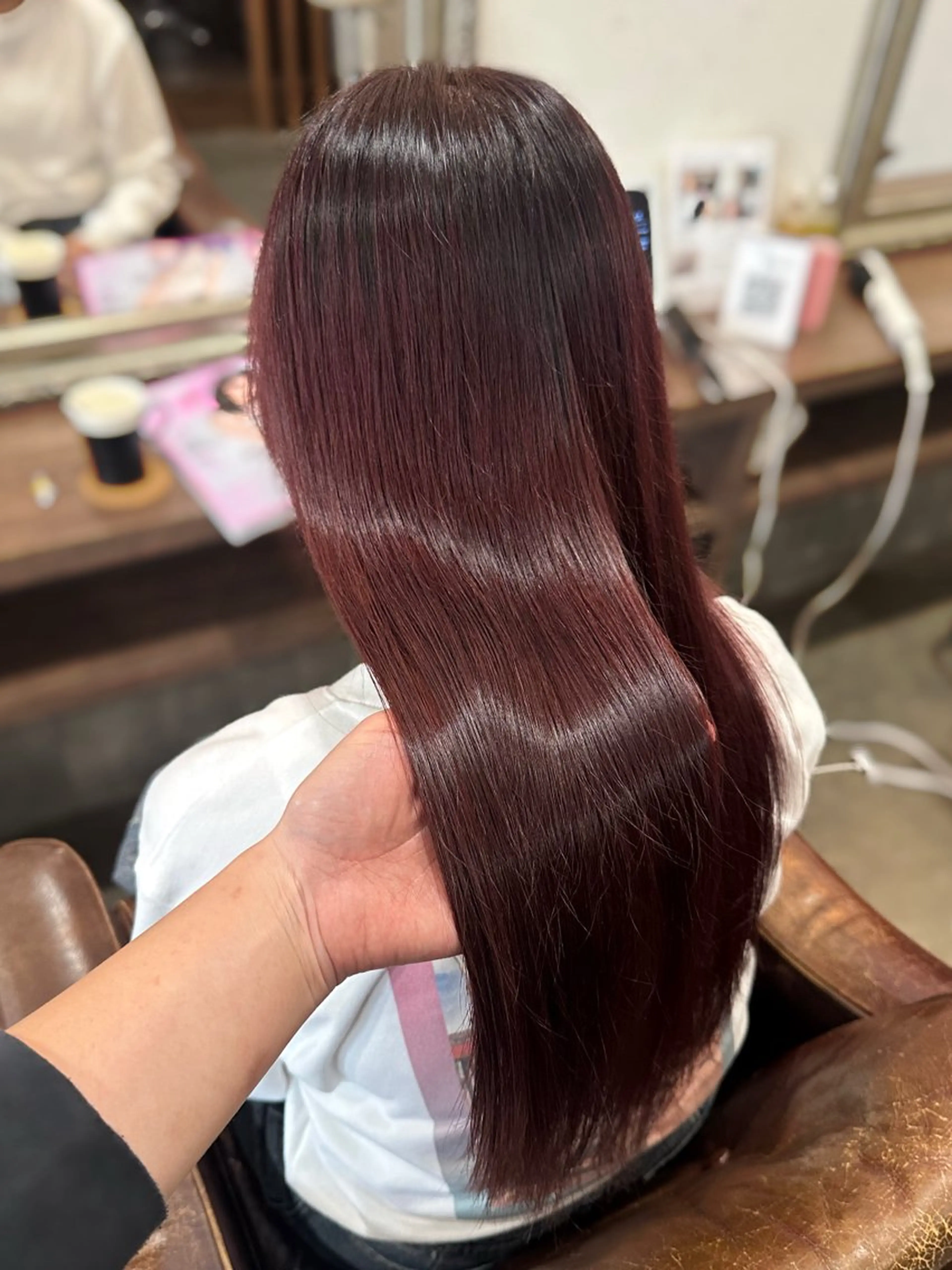 ロング カラー カット ヘアカラー トリートメント ✨艶カラー/韓国ヘア ✨momoriのヘアスタイル