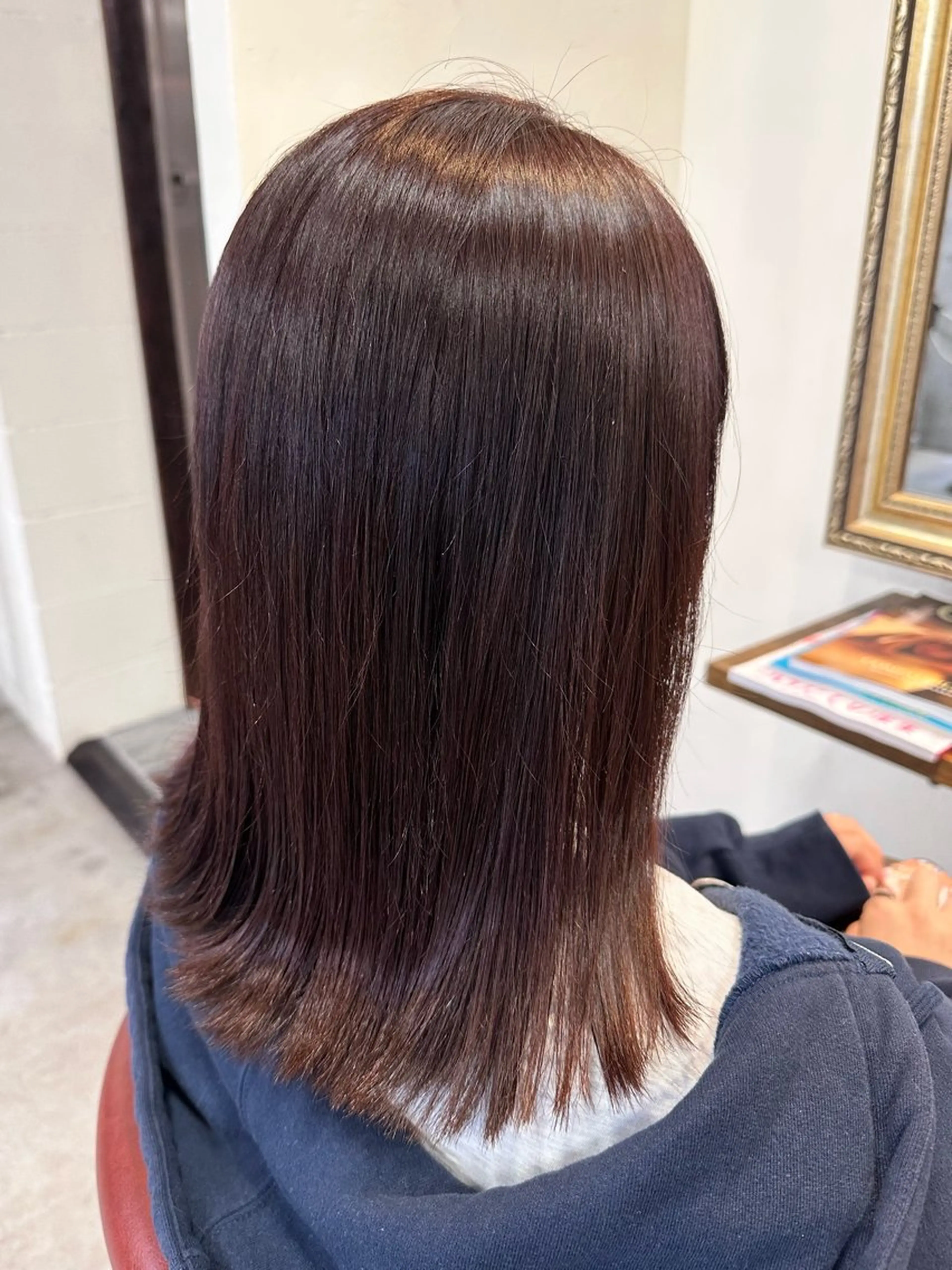 ミディアム カラー カシス レッドカラー カット ヘアカラー 千葉駅徒歩1分✂︎ 宮内のヘアスタイル