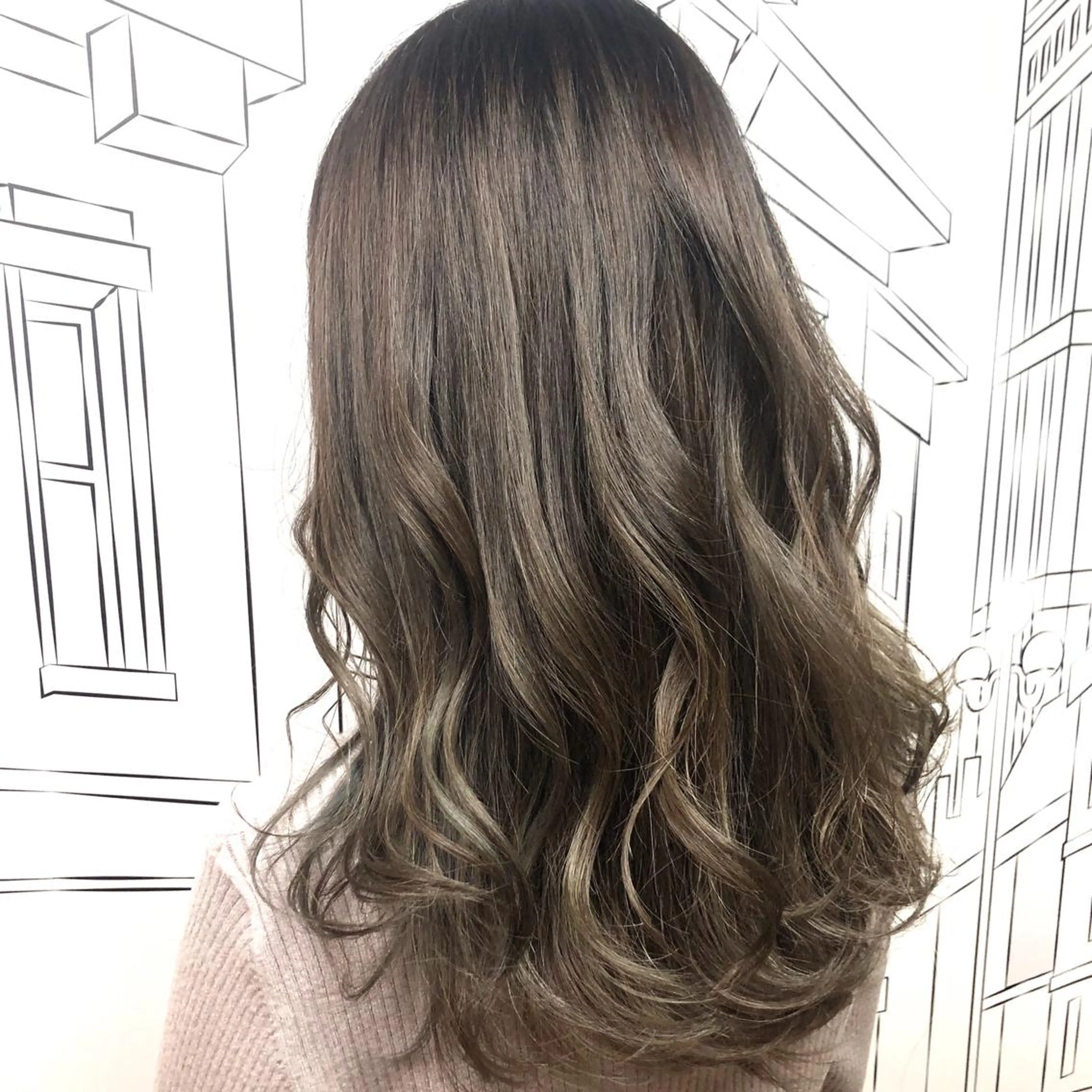 ミディアム カラー グレージュ 外国人風カラー カット トリートメント TOMOKA 艶髪/透明感カラーのヘアスタイル