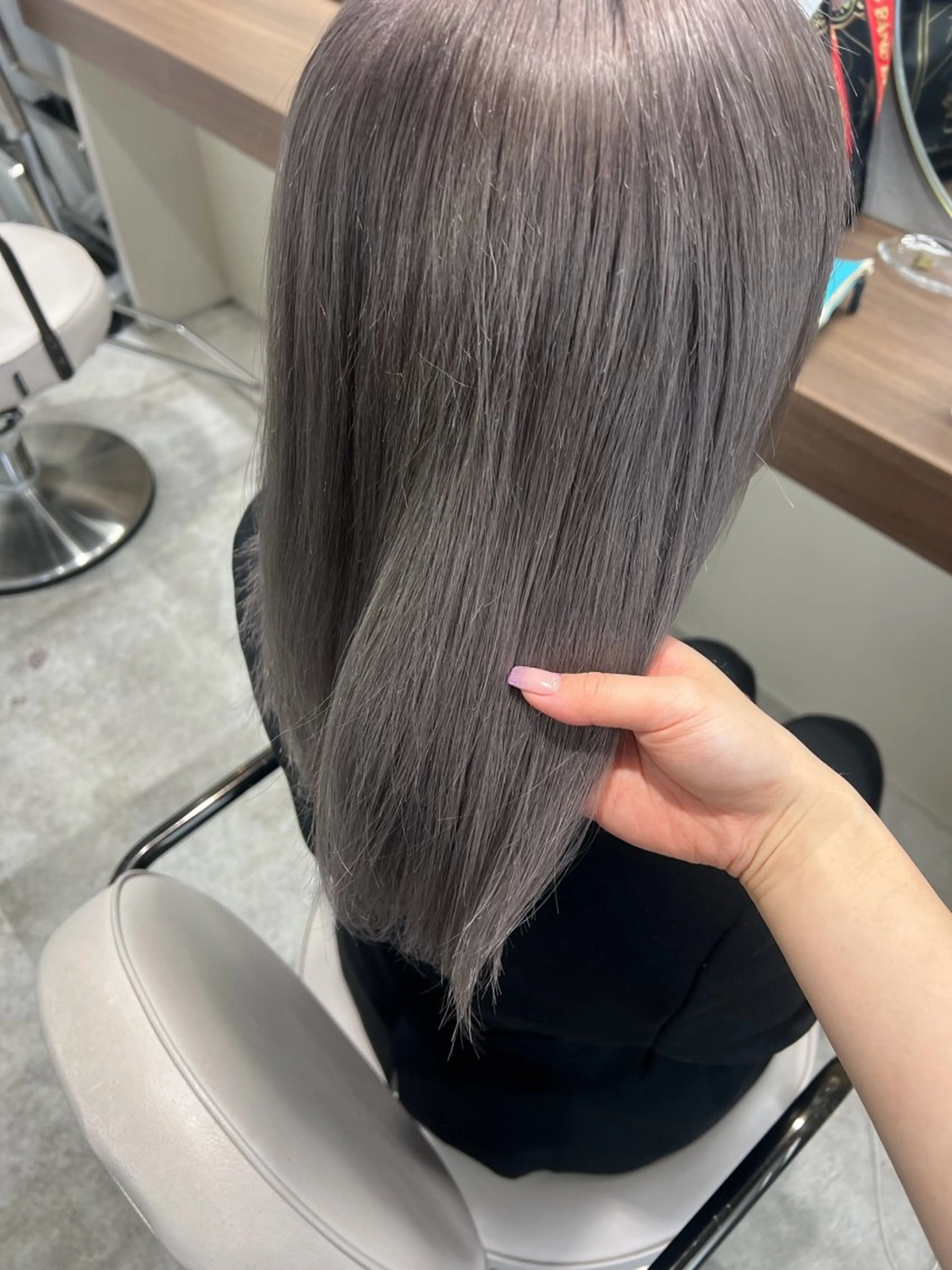 カラー ブリーチ 透明感カラー グレージュ saya🍀/透明感 カラー/ヘアセットのヘアスタイル
