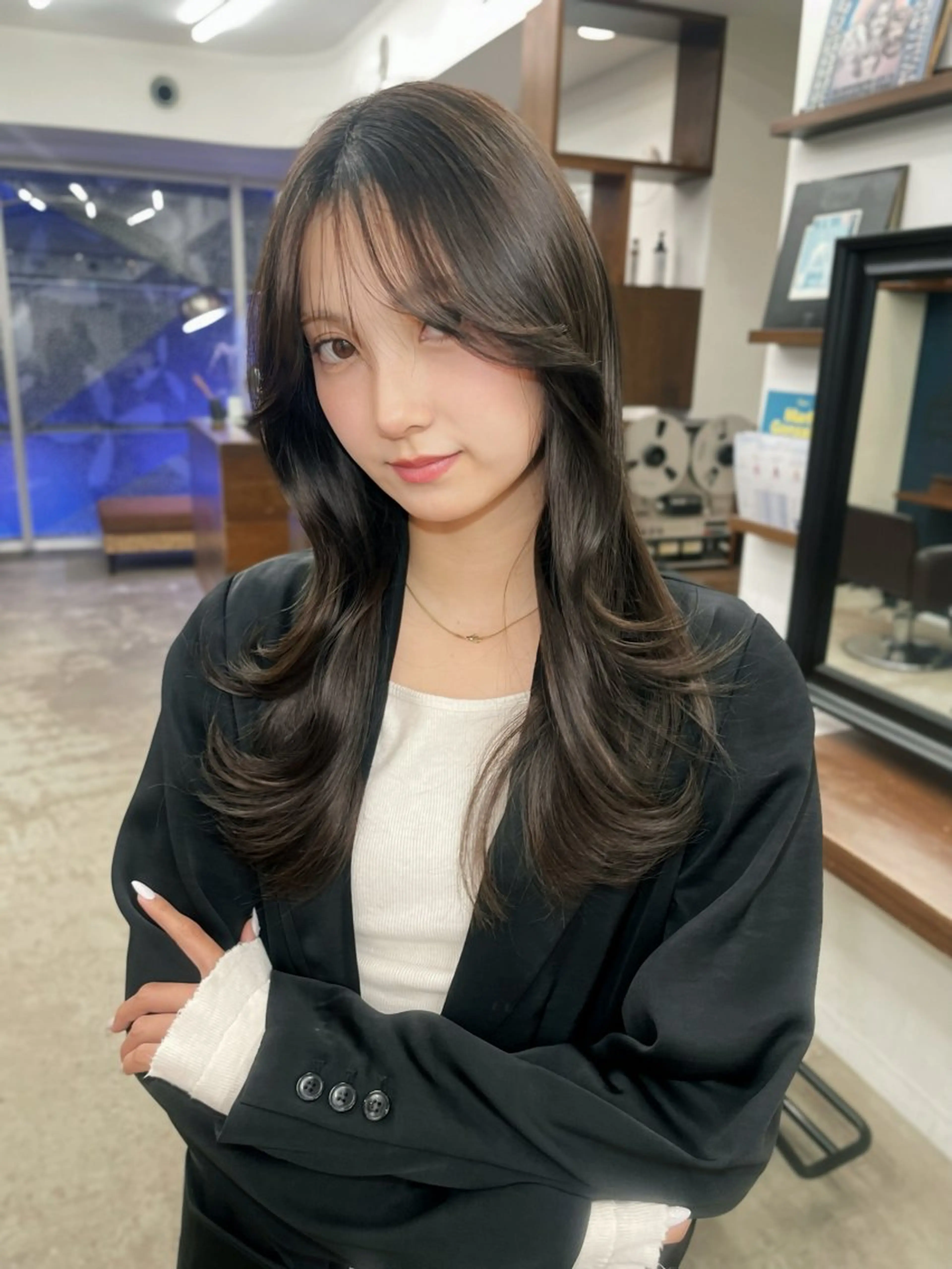 ロング カット ヘアカラー トリートメント レイヤー/デジパ SAKIのヘアスタイル