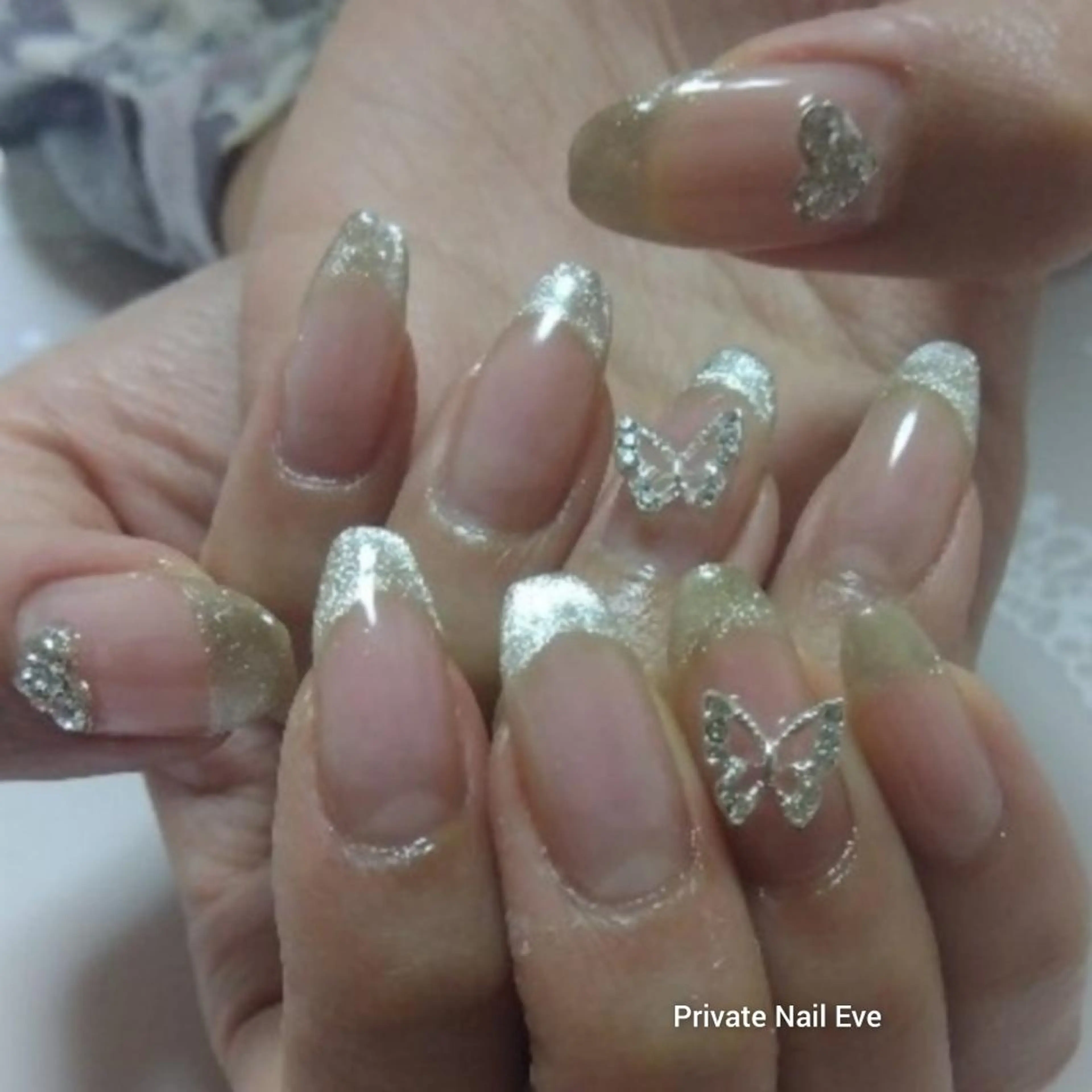 ネイル チークネイル フレンチネイル マグネットネイル マグネットフレンチ ハンドネイル ネイル junkoのネイルデザイン