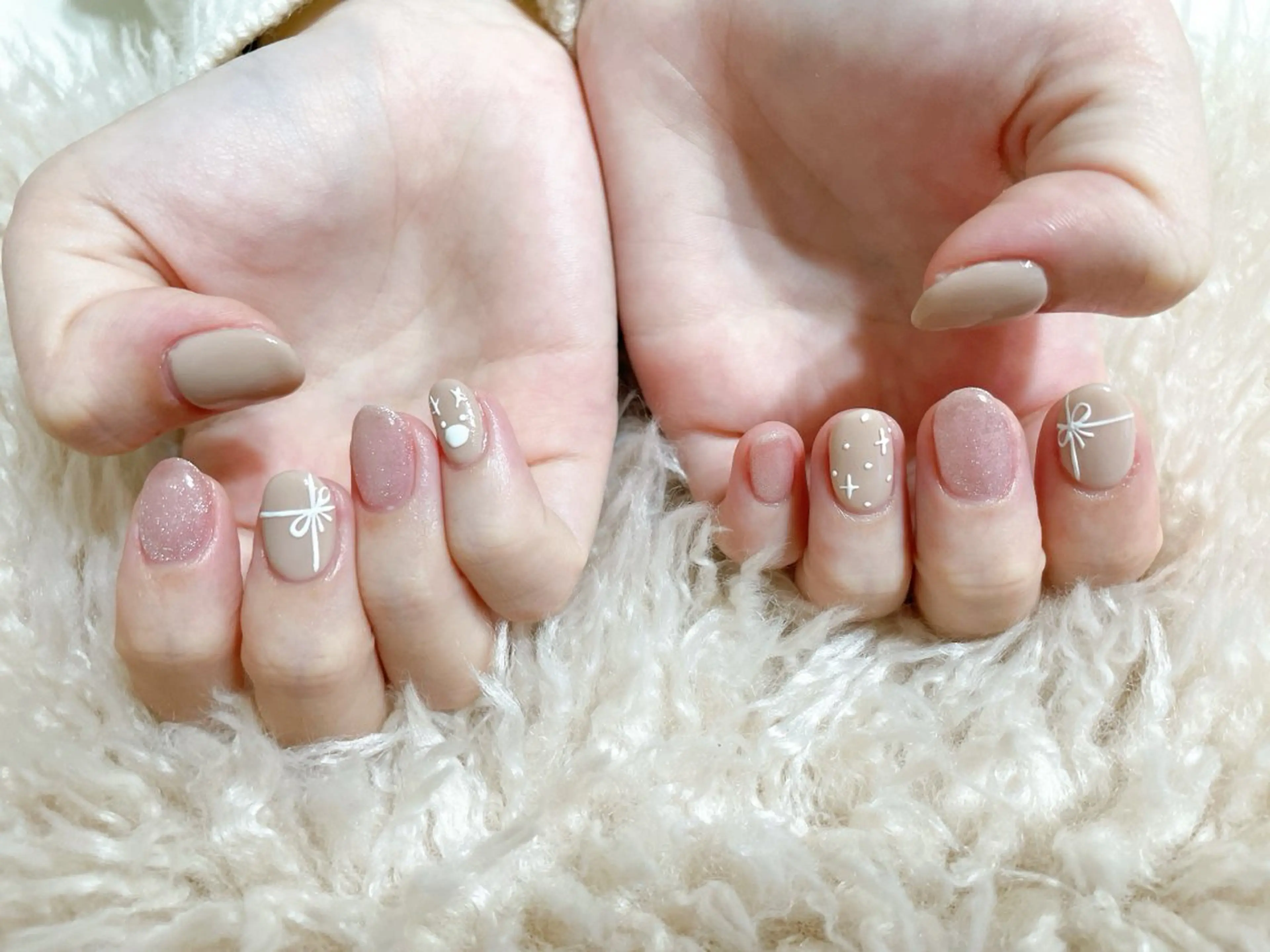 ネイル 冬ネイル クリスマス kikinail 溝の口のネイルデザイン