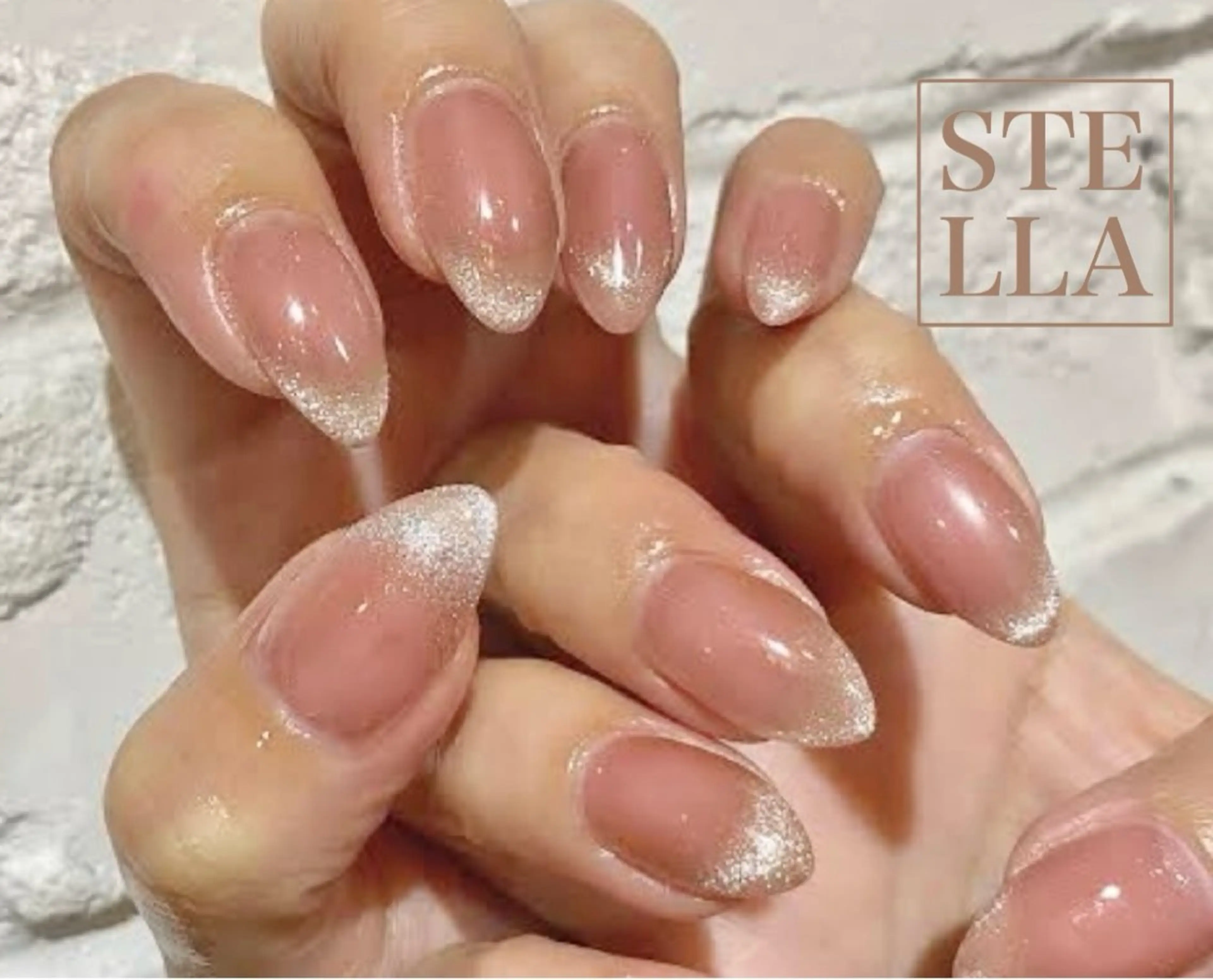 ネイル フレンチネイル マグネットネイル マグネットフレンチ STELLA川口店 yamazakiのネイルデザイン