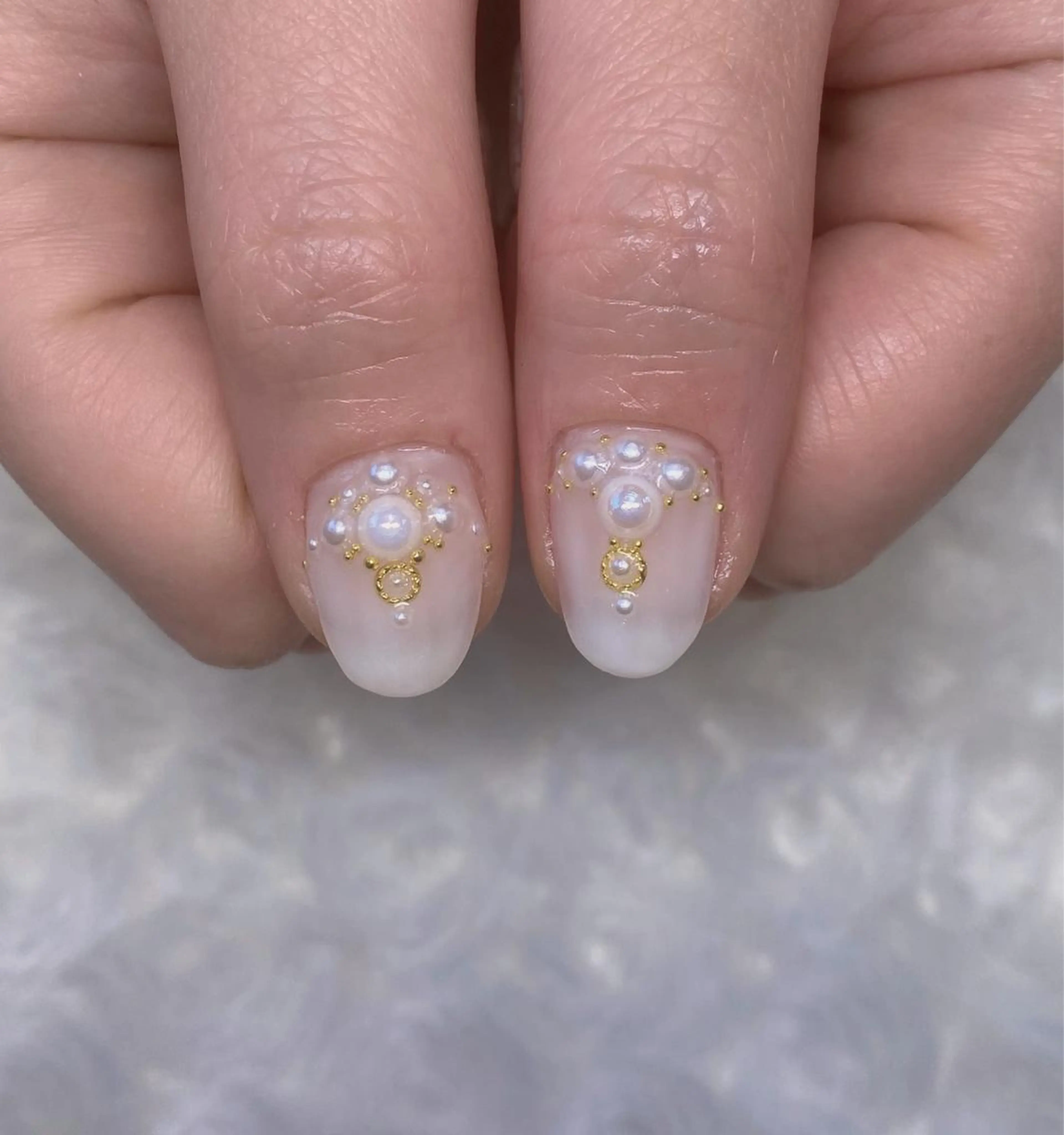 ネイル アートネイル ストーンネイル Re:Ø nail 🩵TSUJIのネイルデザイン