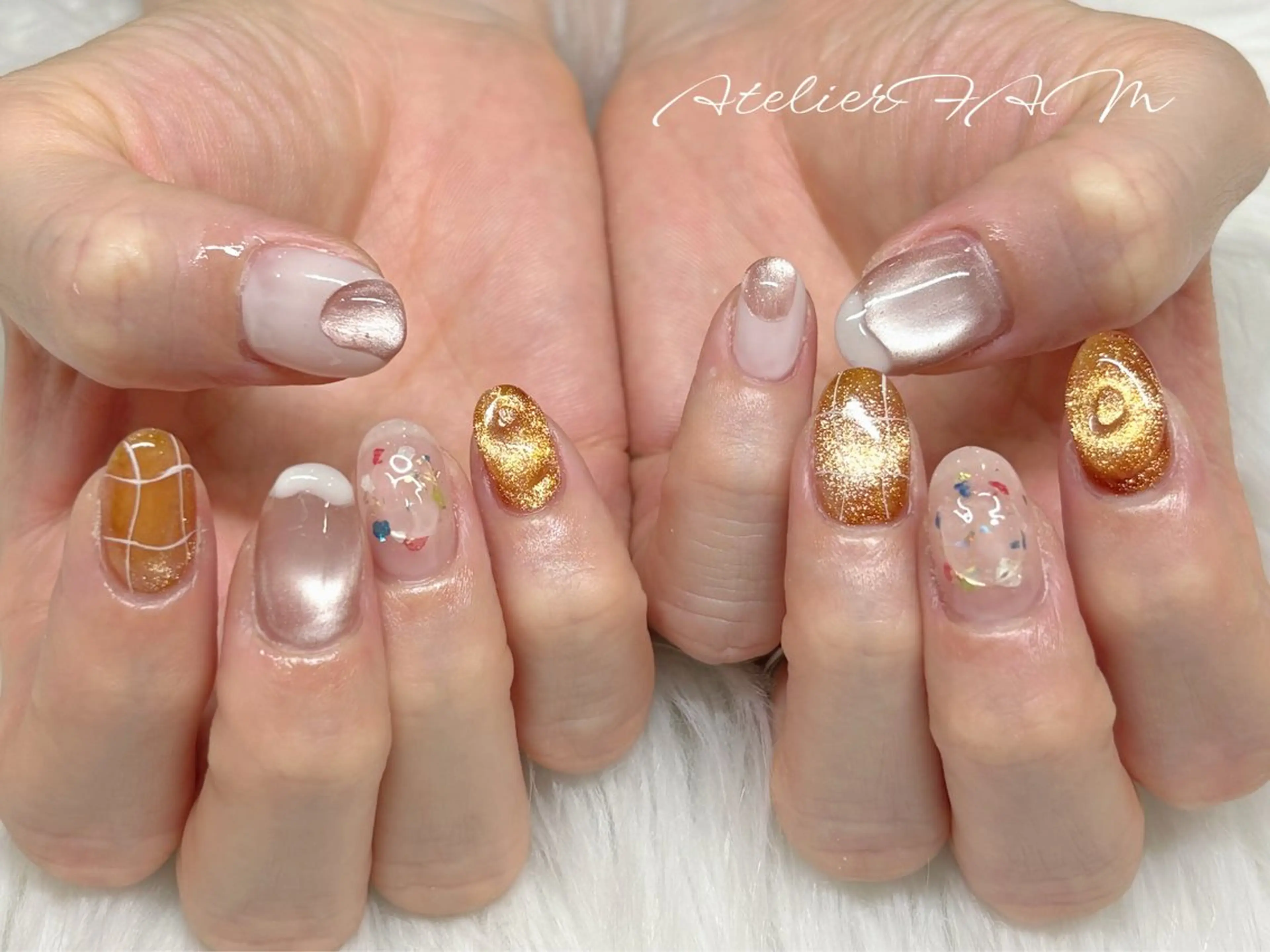 ネイル ぷっくりネイル ハンドネイル nail&eyelashsalon atelier fam上本町店所属・アトリエ FAMのネイルデザイン