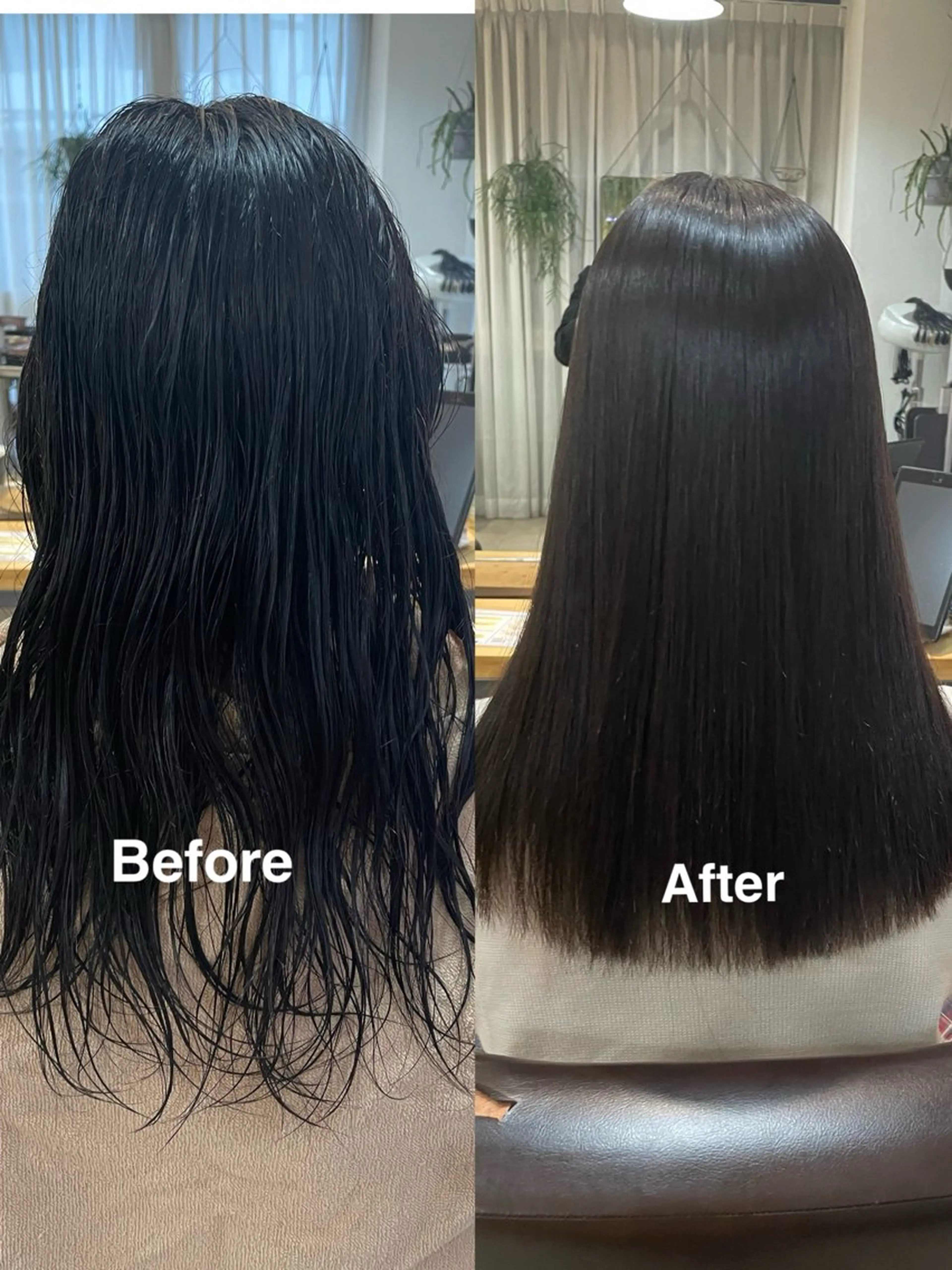 セミロング カット 縮毛矯正 トリートメント ミルクティー× グレージュMOMOのヘアスタイル