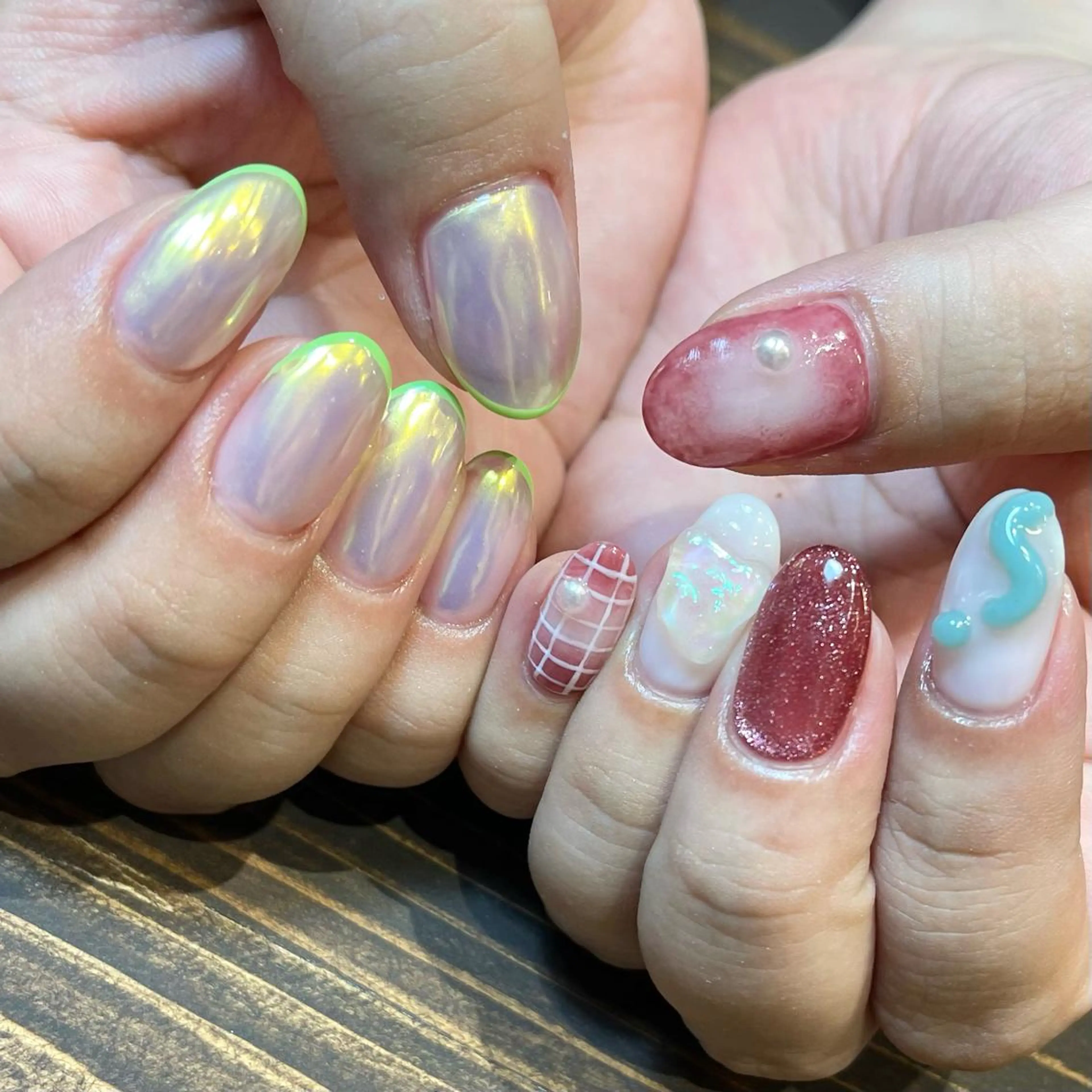 ネイル アートネイル ジェルネイル ニュアンスネイル オフィスネイル シンプルネイル ハンドネイル kinjo yuaのネイルデザイン